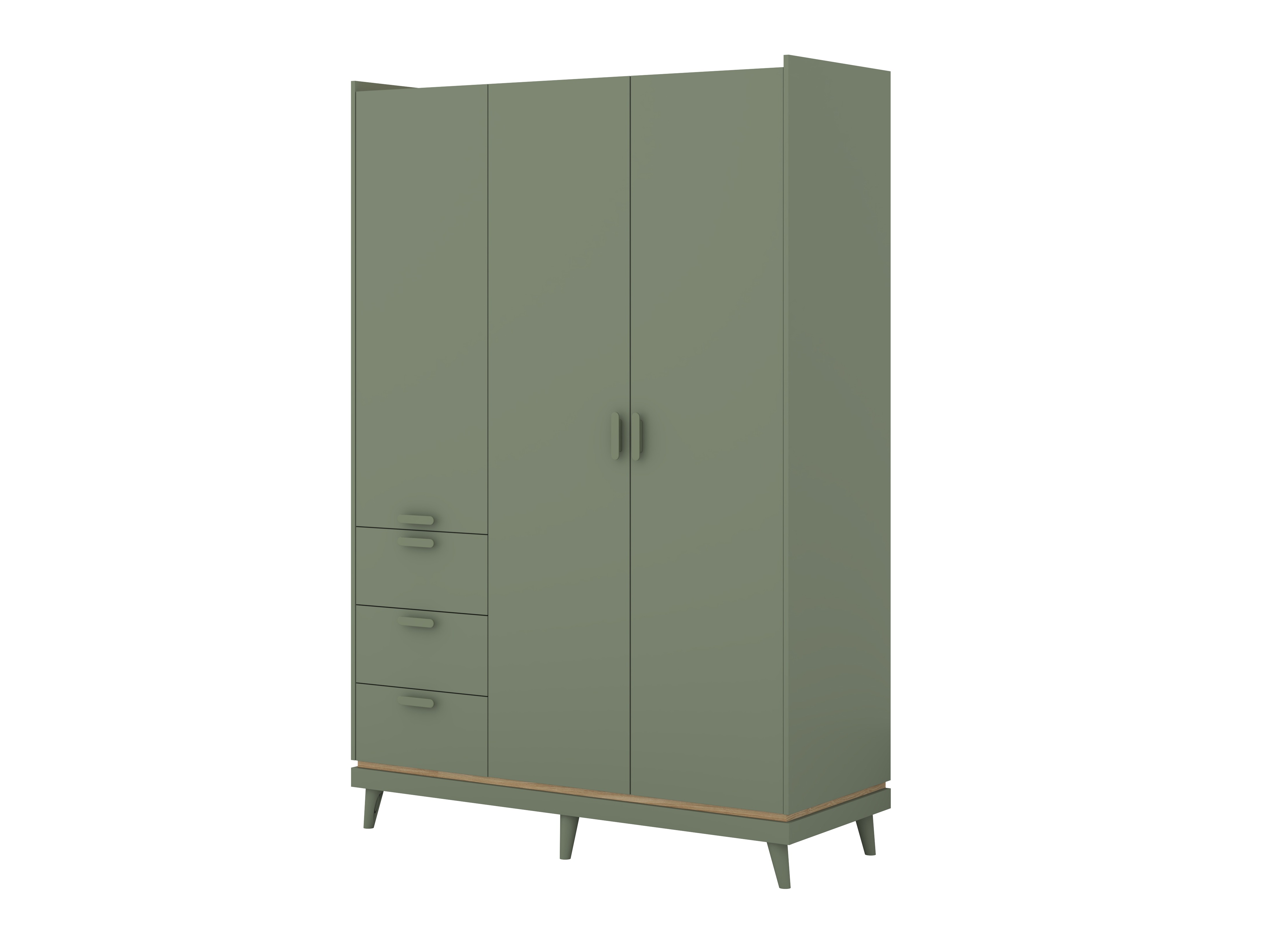 Wardrobe Fertalu 100 (Green + Oak)