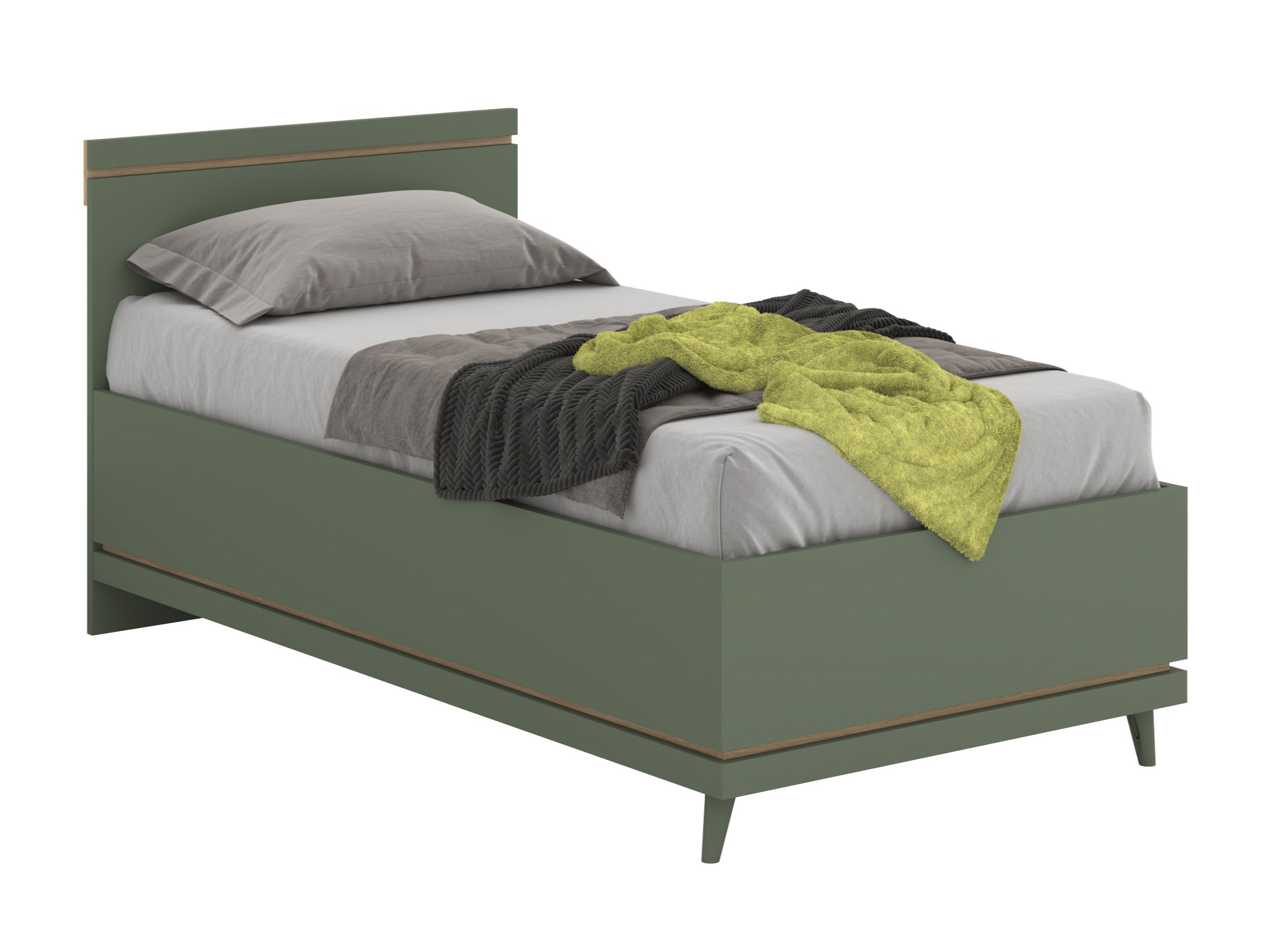 Bed Fertalu 107 (Green + Oak)