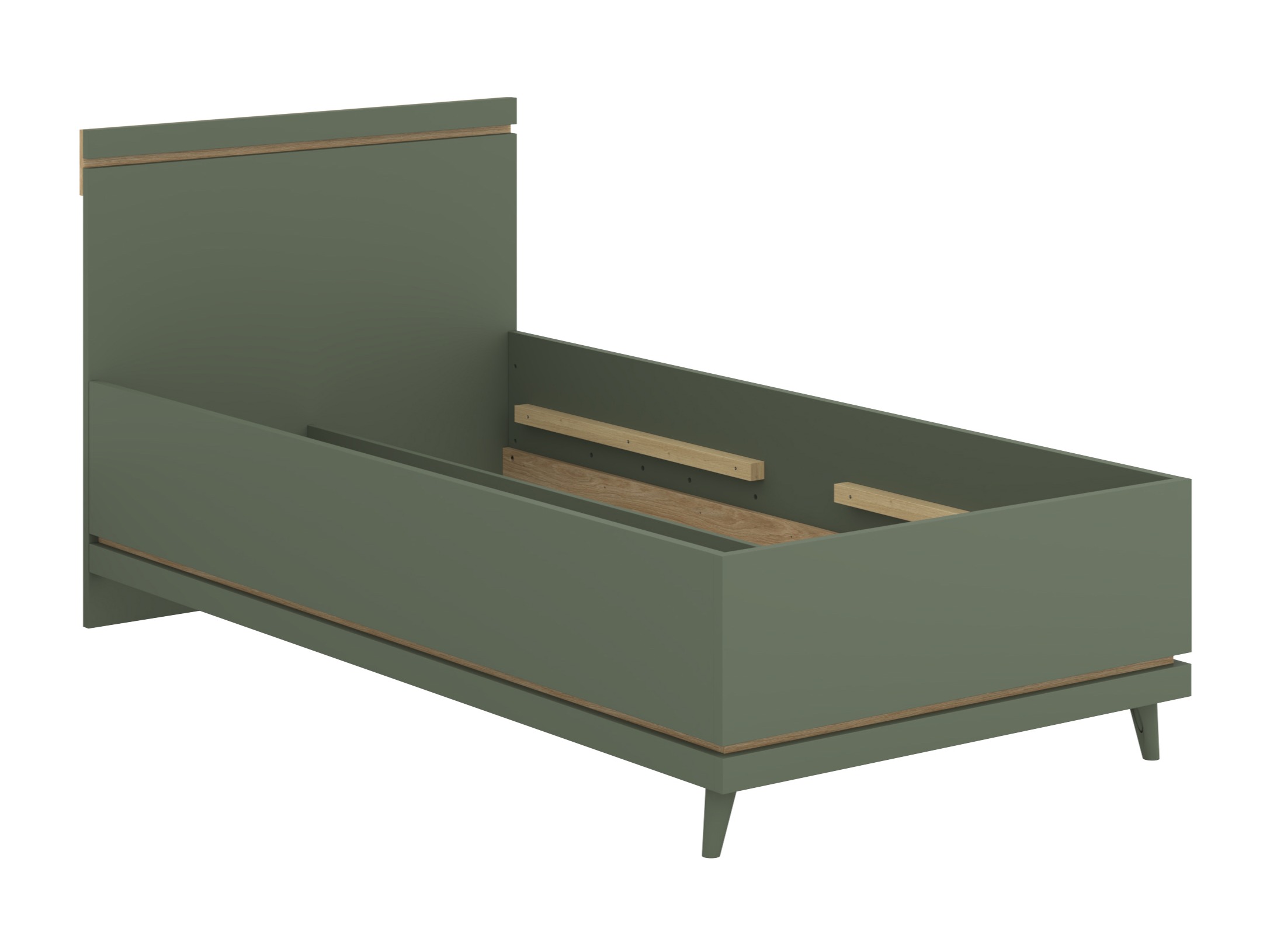 Bed Fertalu 107 (Green + Oak)