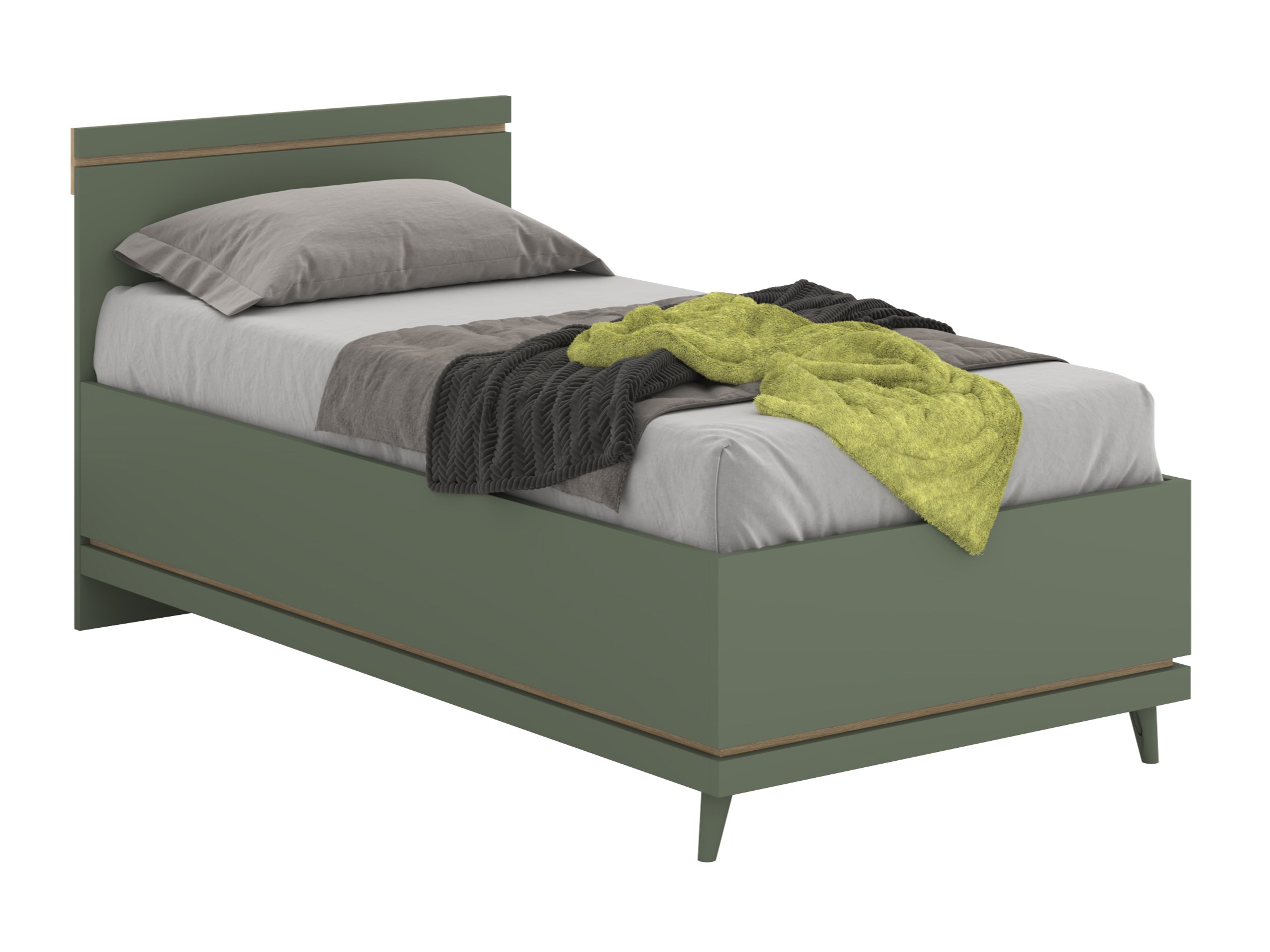 Bed Fertalu 107 (Green + Oak)