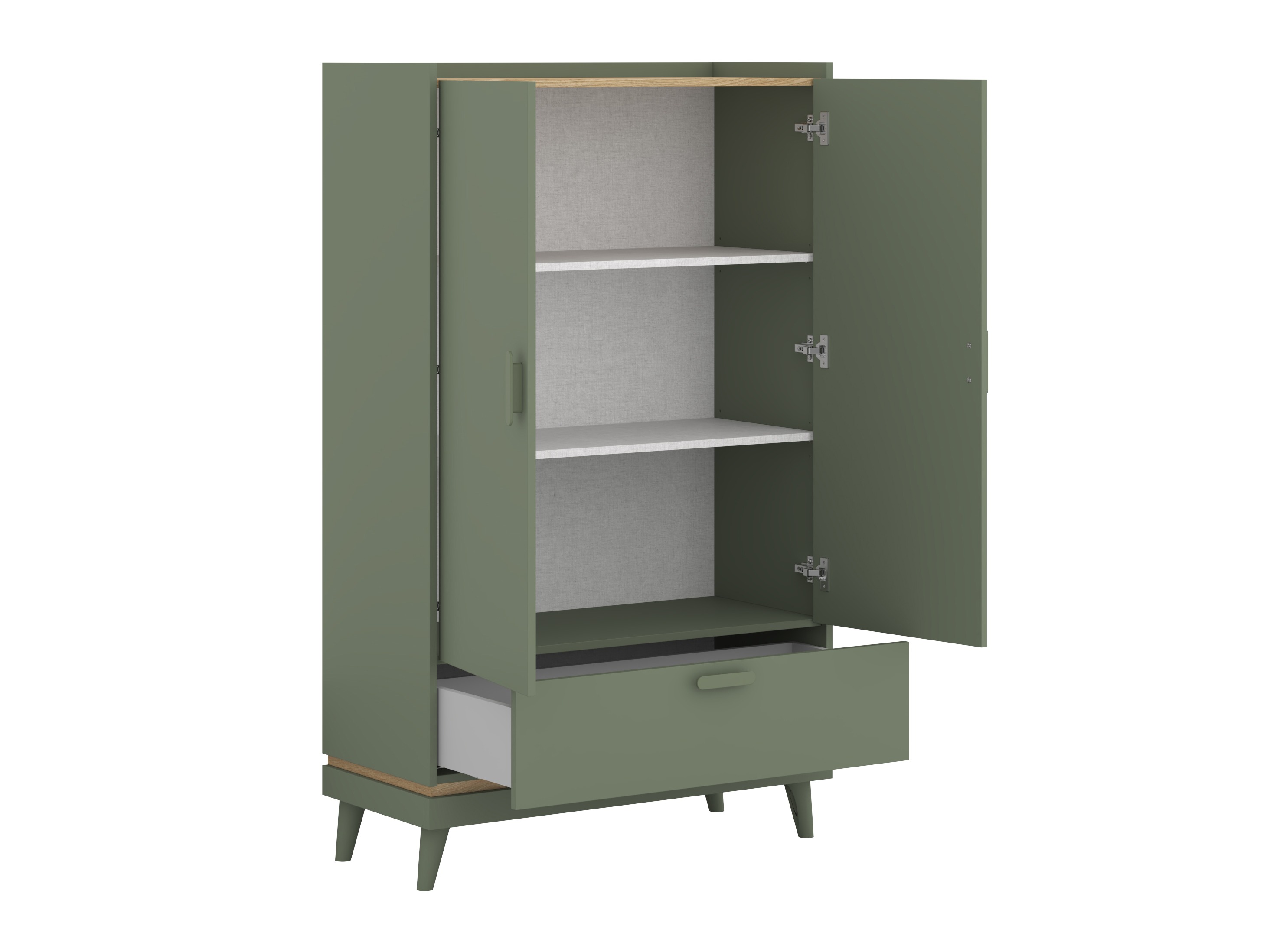 Bookcase Fertalu 105 (Green + Oak)