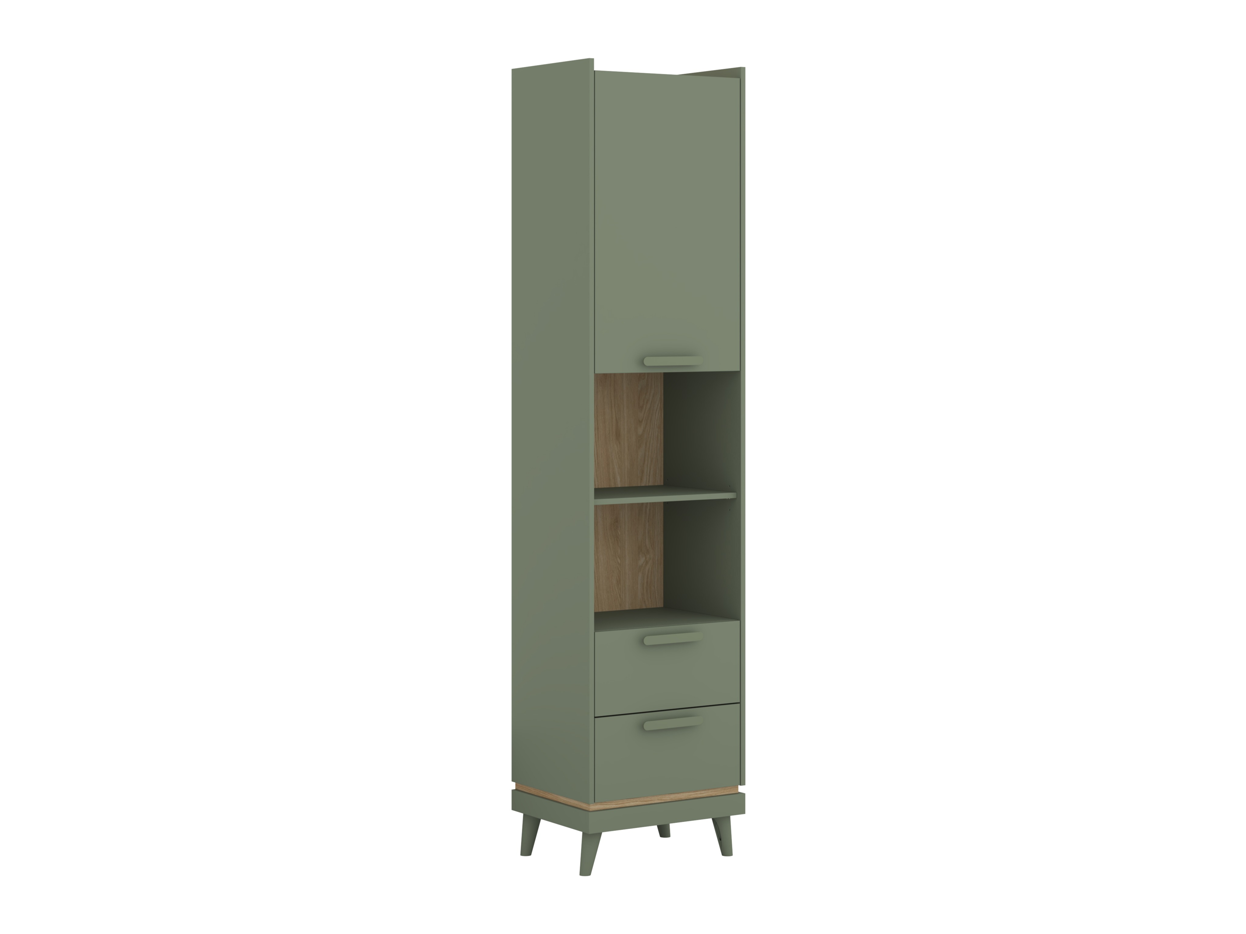Bookcase Fertalu 106 (Green + Oak)