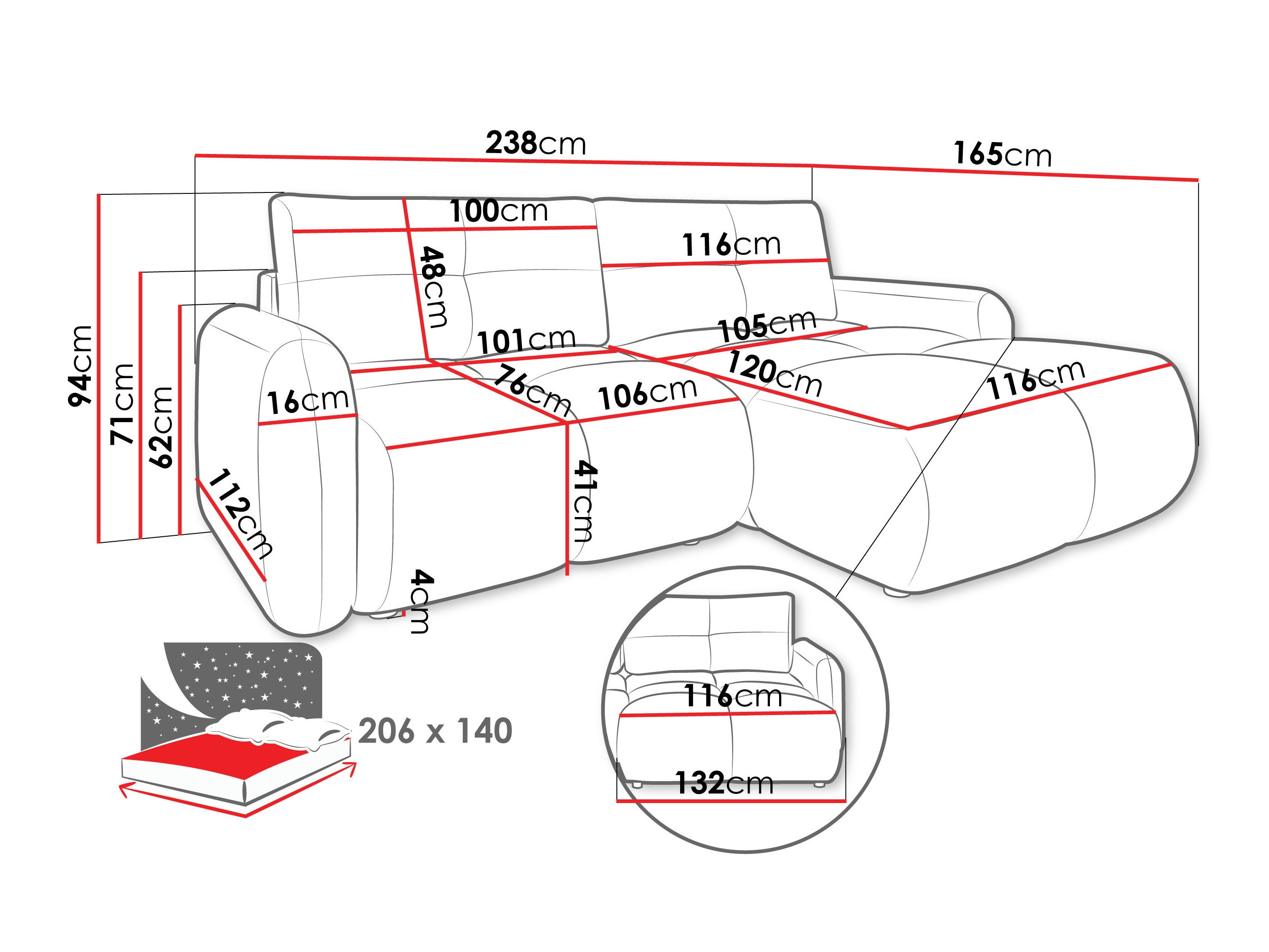 Corner sofa Clinton 101 (Lambi 06)
