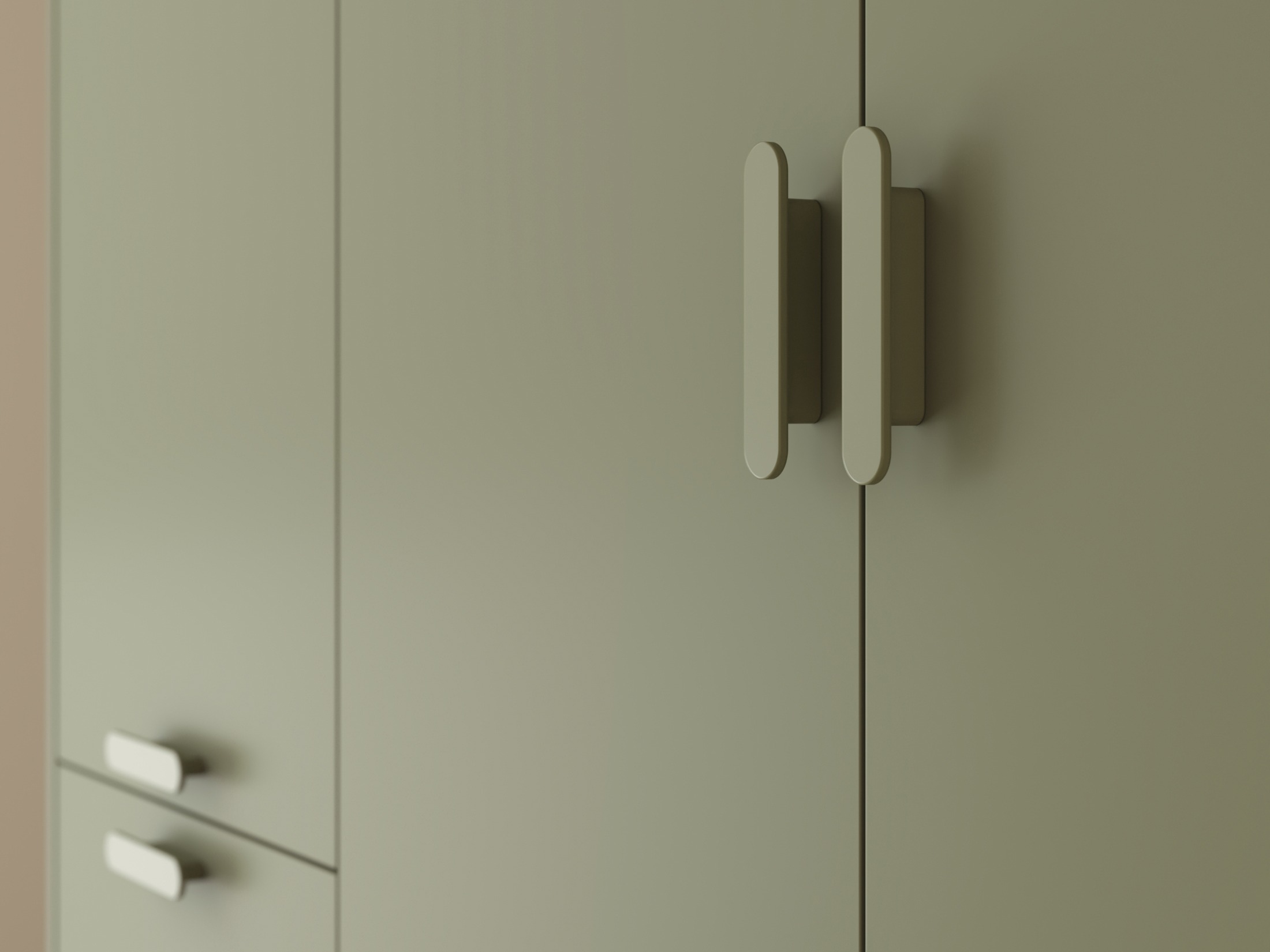 Wardrobe Fertalu 100 (Green + Oak)