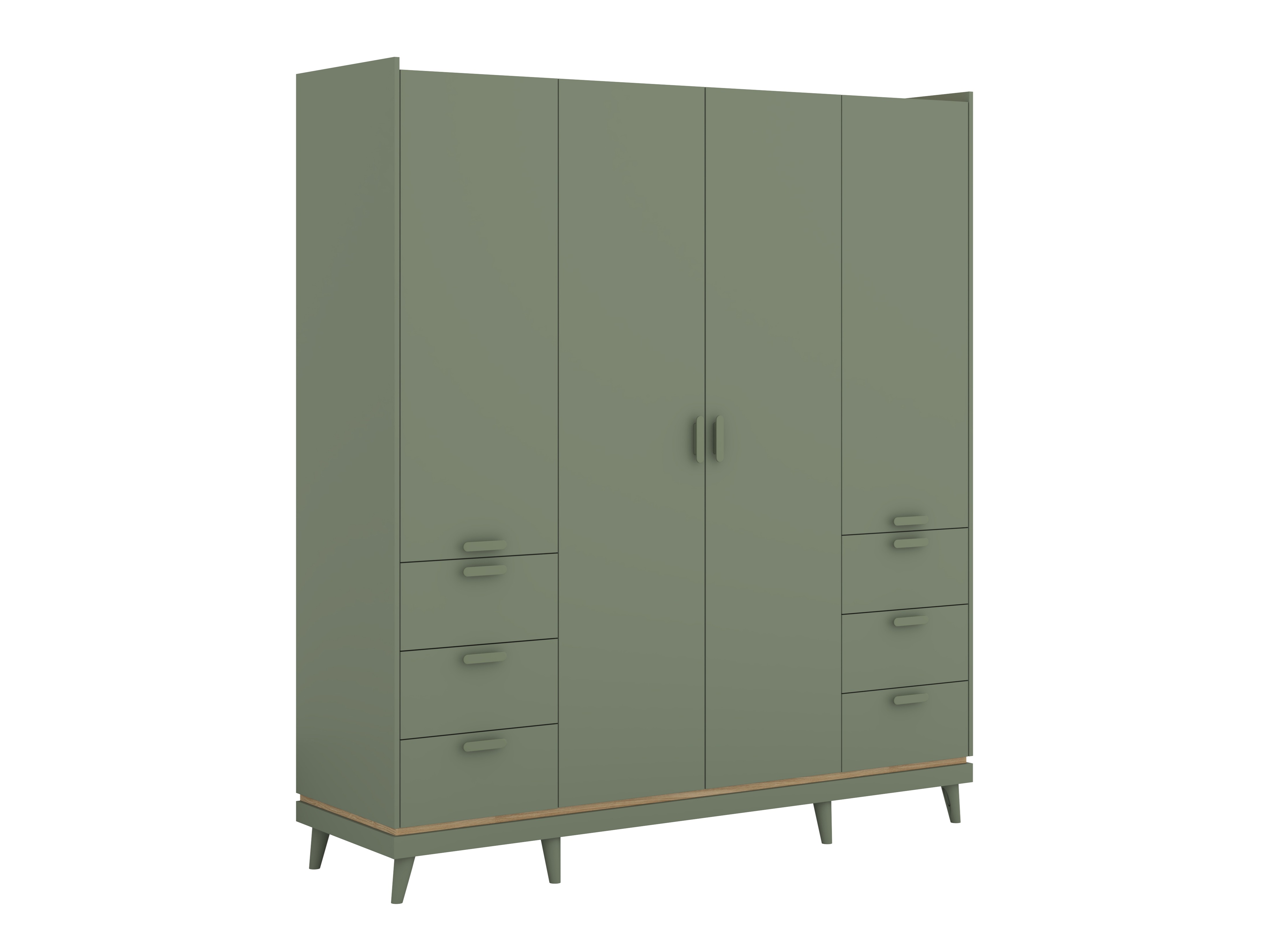 Wardrobe Fertalu 101 (Green + Oak)