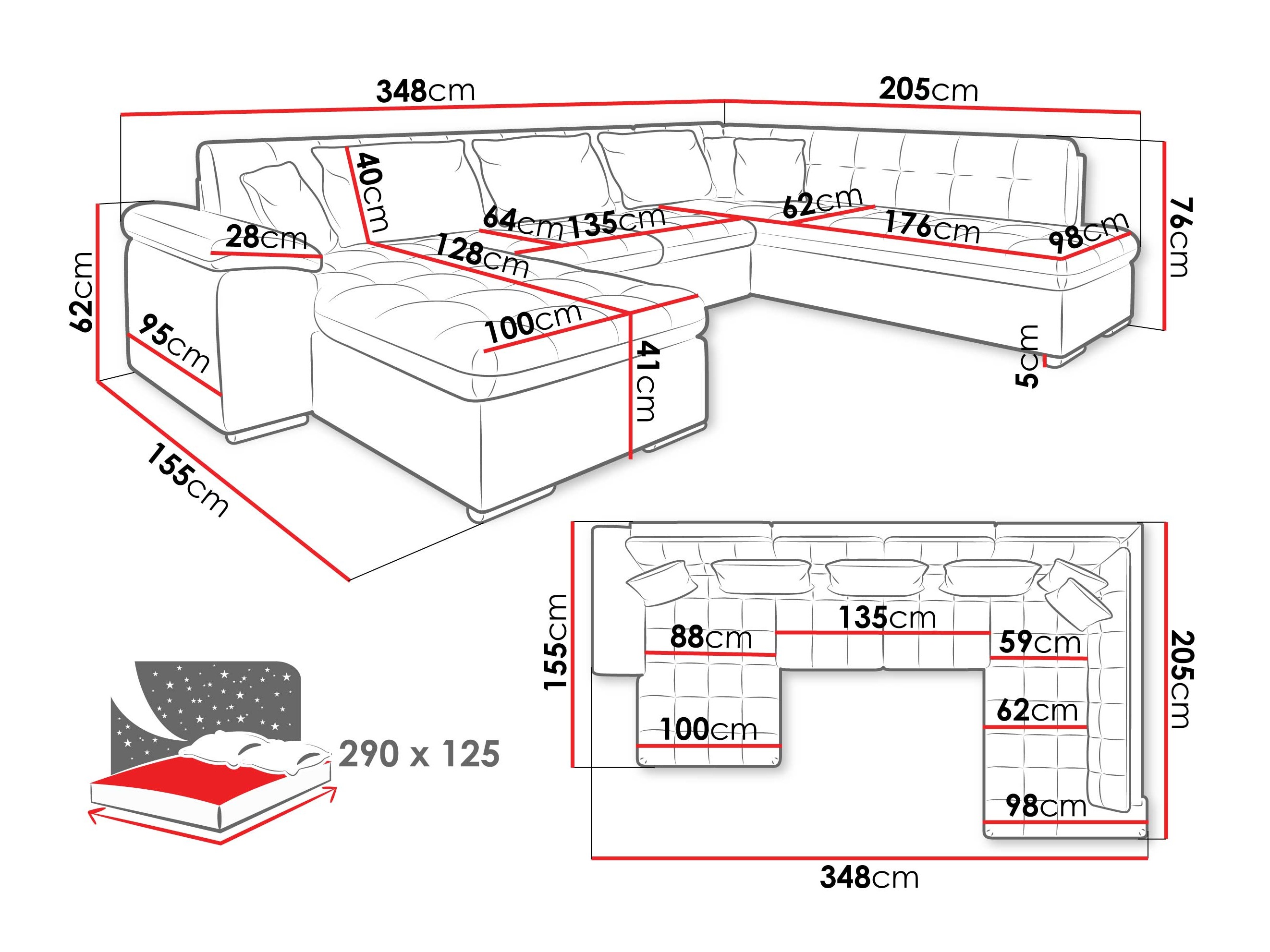 Corner sofa Comfivo Gemma V (Manza 22)