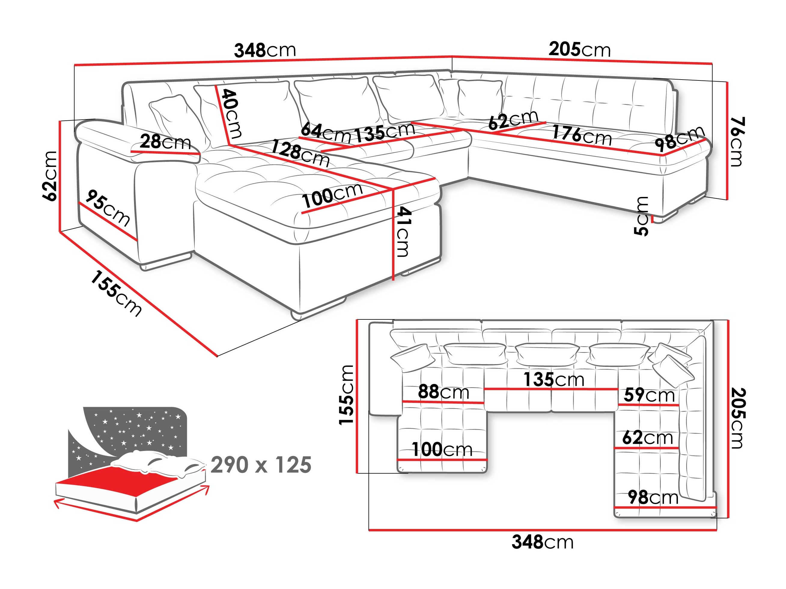 Corner sofa Comfivo Gemma V (Manza 22)