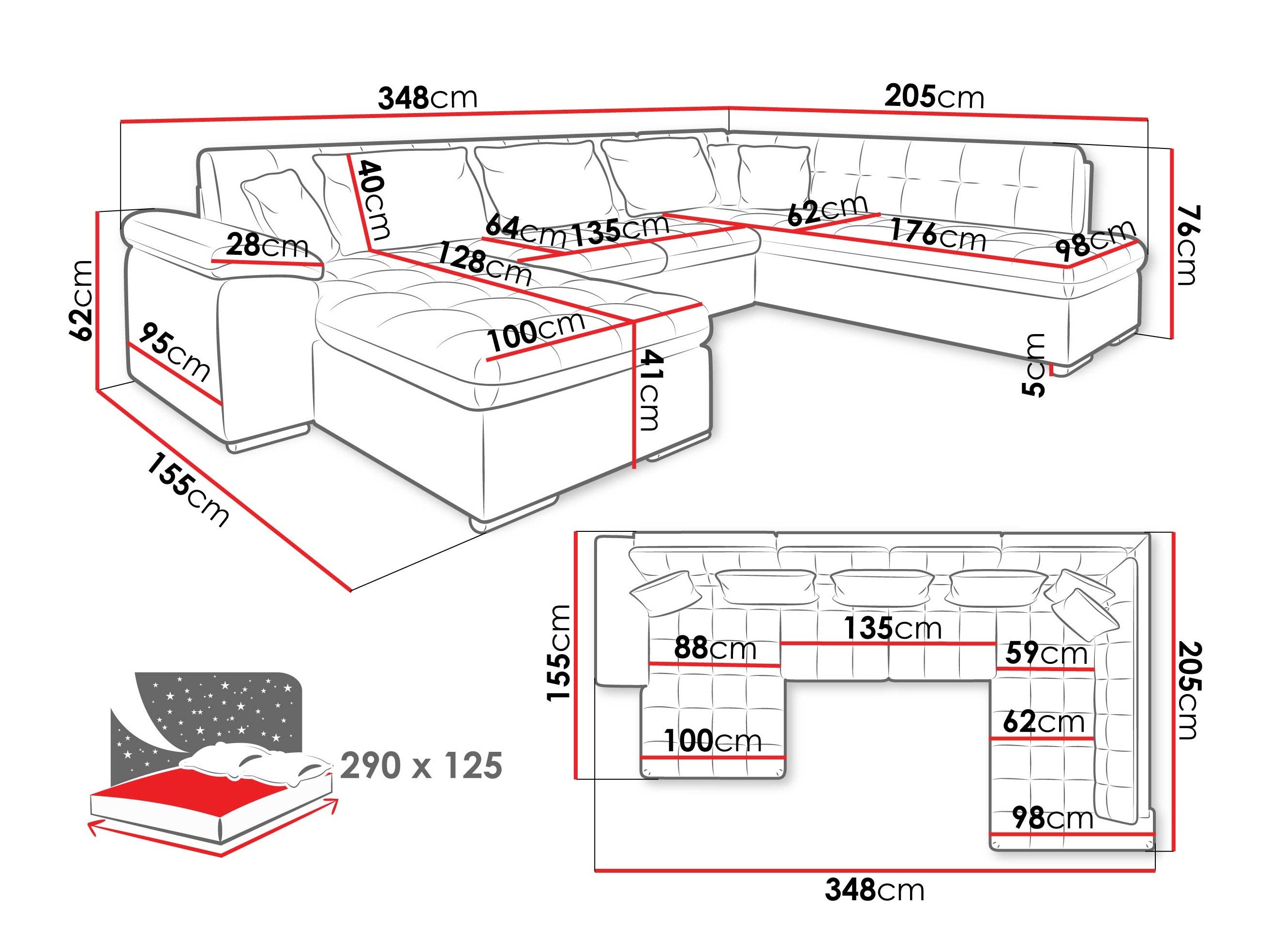 Corner sofa Comfivo Gemma VI (Manza 22)