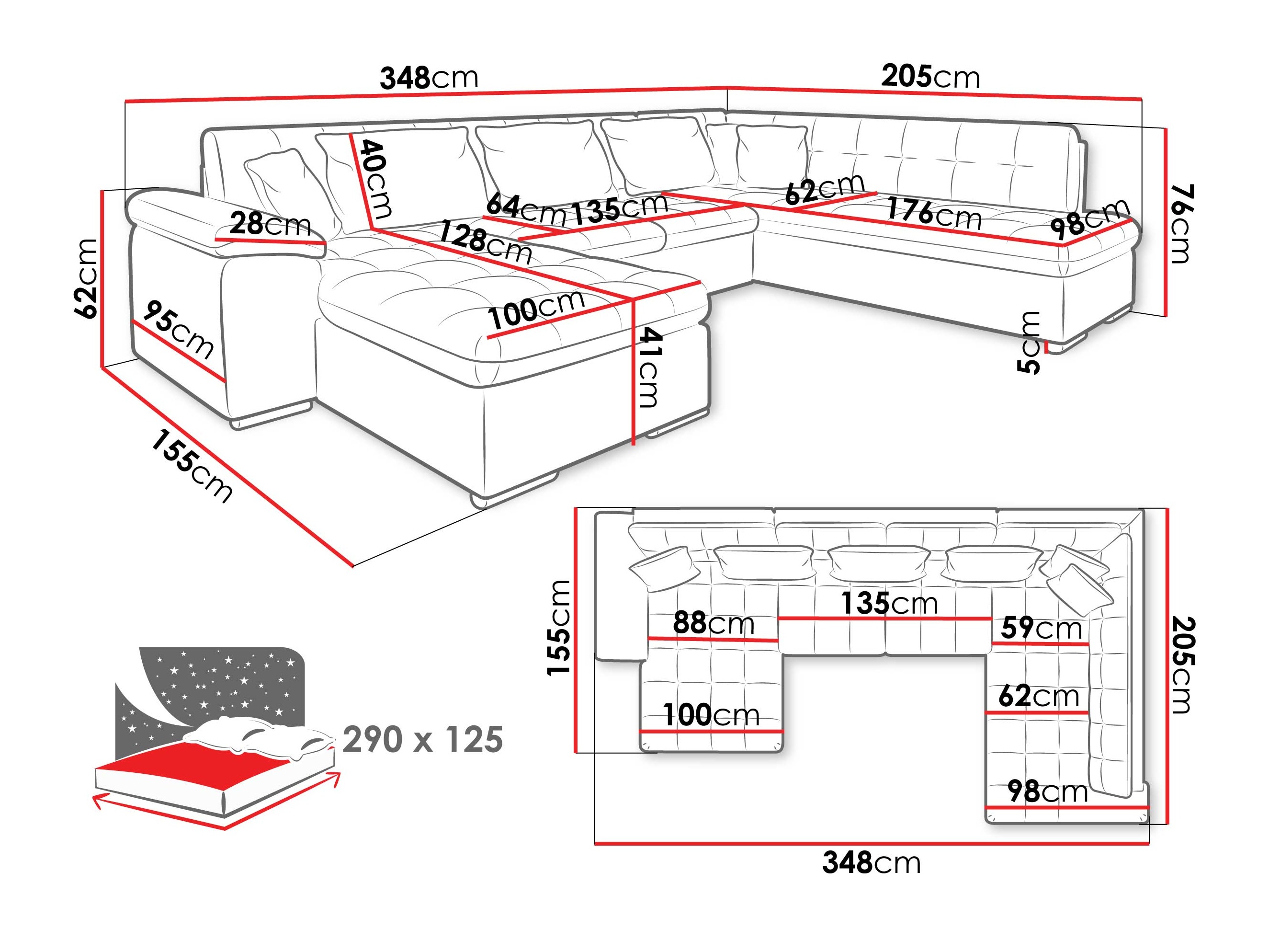 Corner sofa Comfivo Gemma VI (Manza 22)