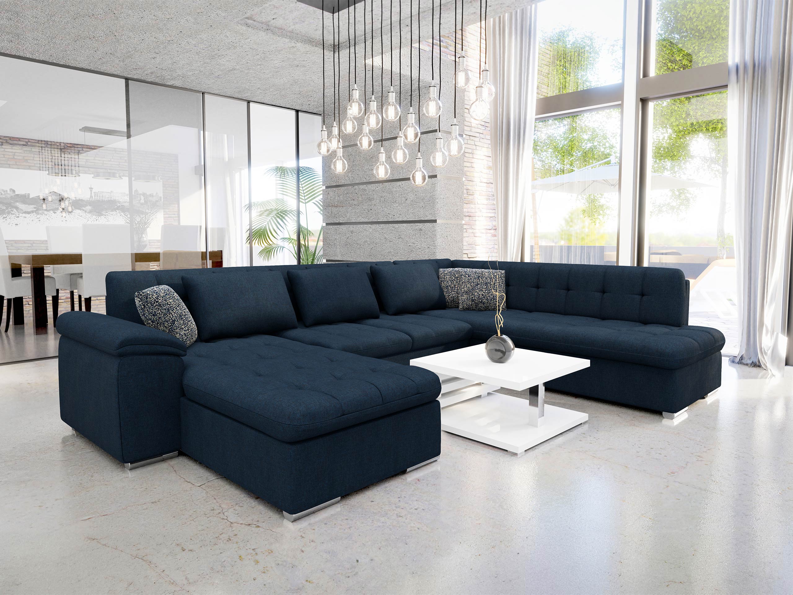 Corner sofa Comfivo Gemma VI (Maya 09 + Corbett 78)