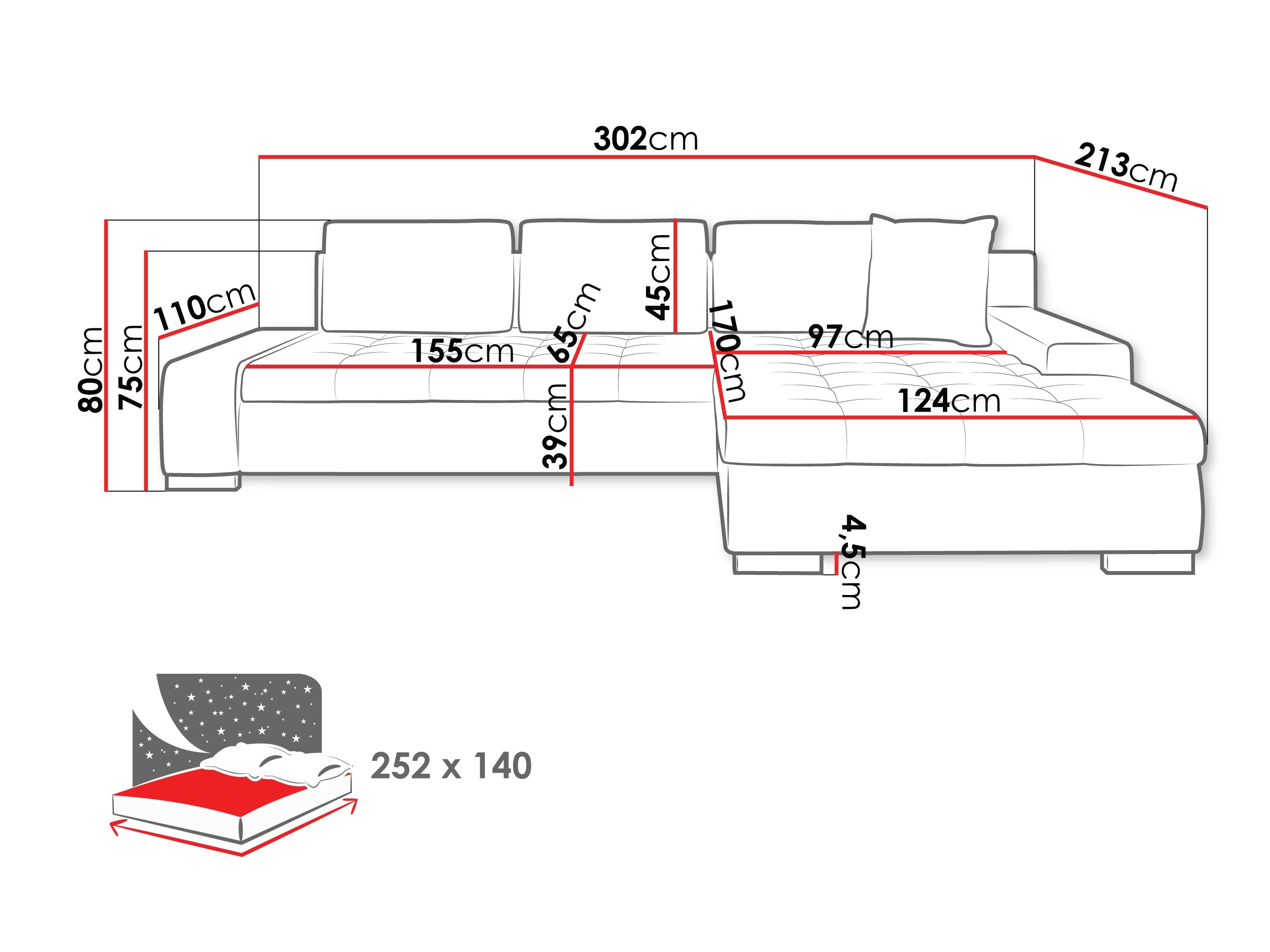 Corner sofa Comfivo Nitor II (Corbett 82)
