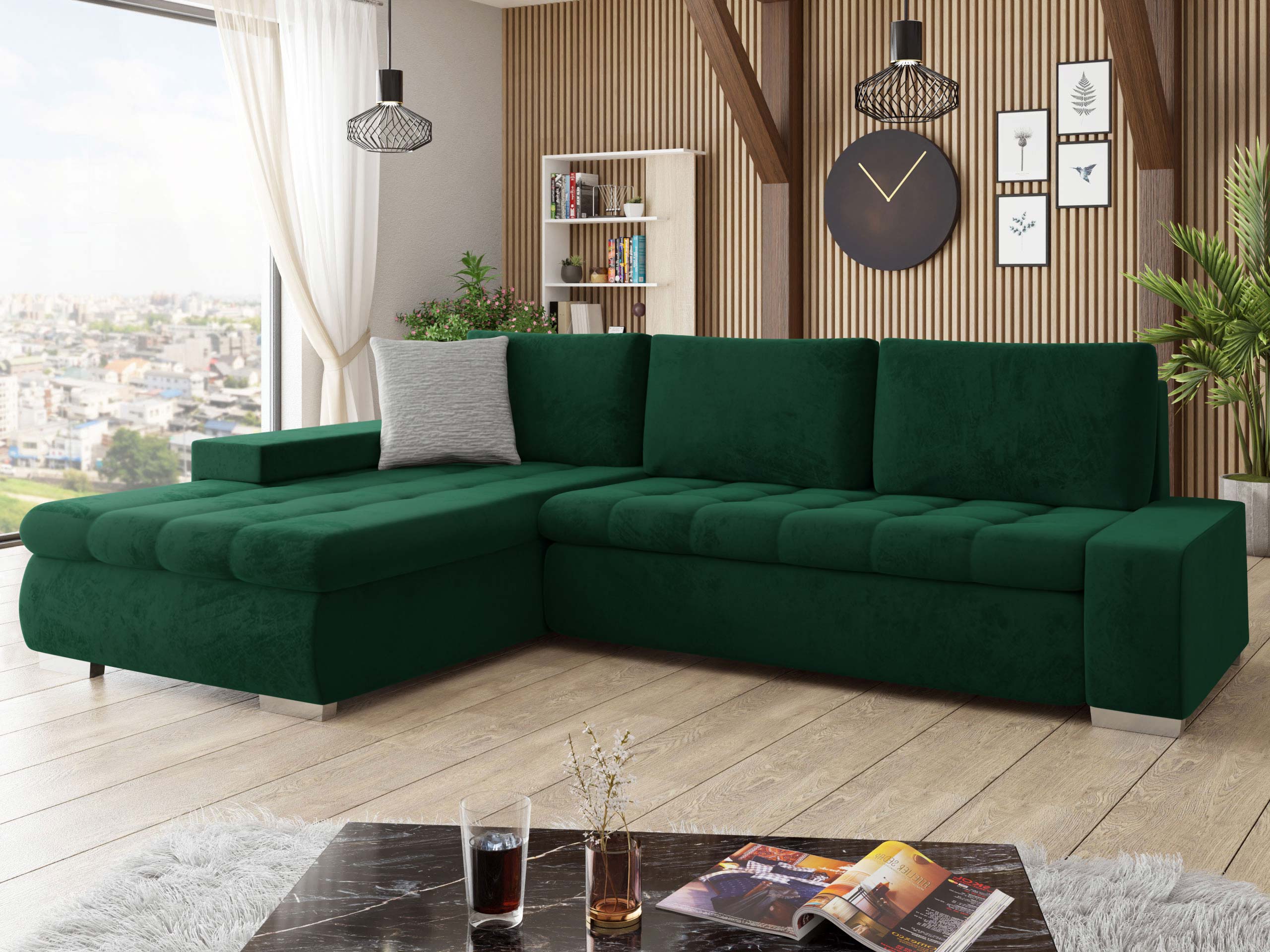 Corner sofa Comfivo Nitor II (Piano 26 + Mokka 82)