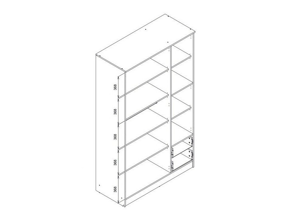 Wardrobe Orlando 222 (Light oak)