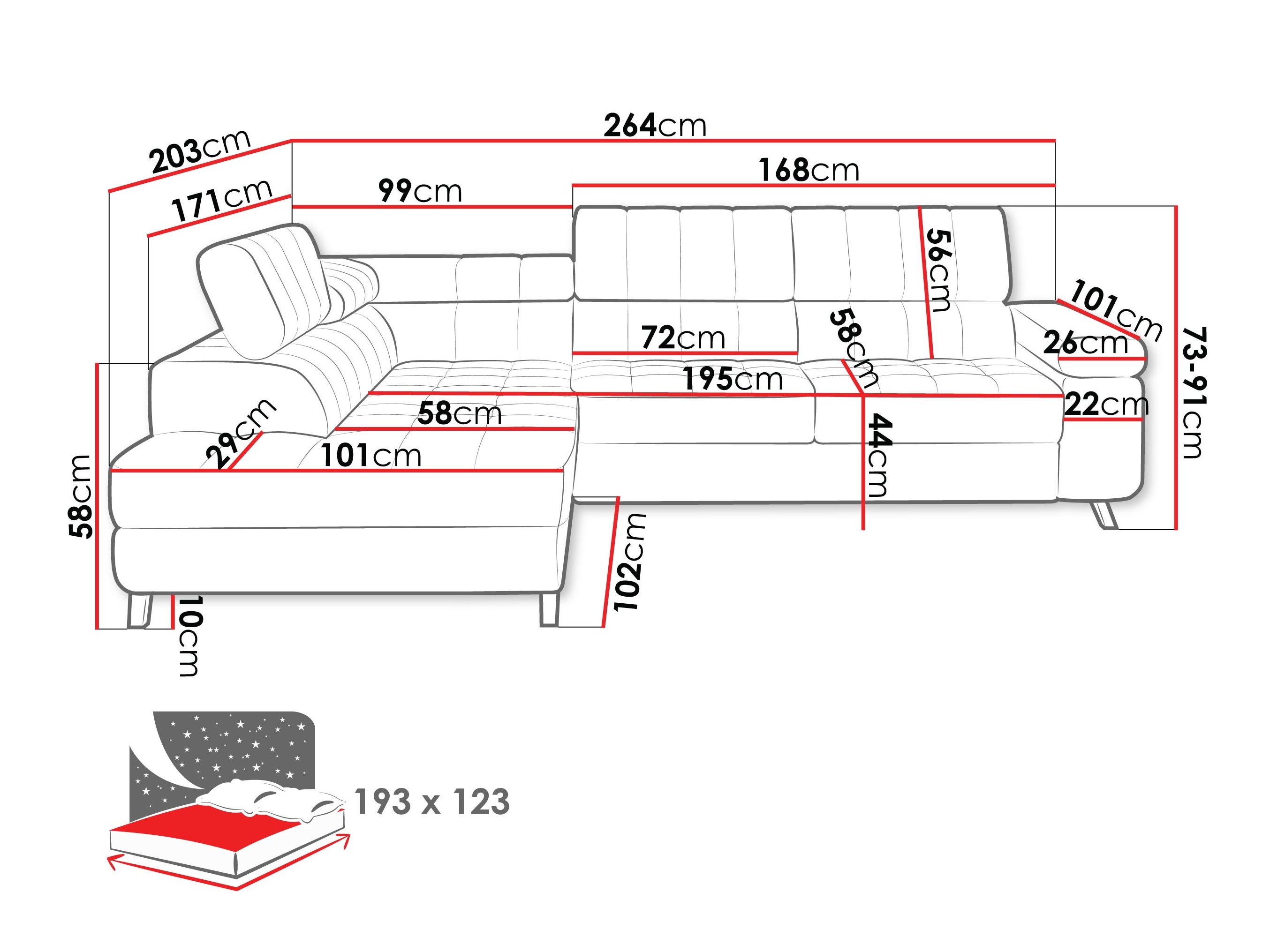 Corner sofa Comfivo Agnus (Manza 22)