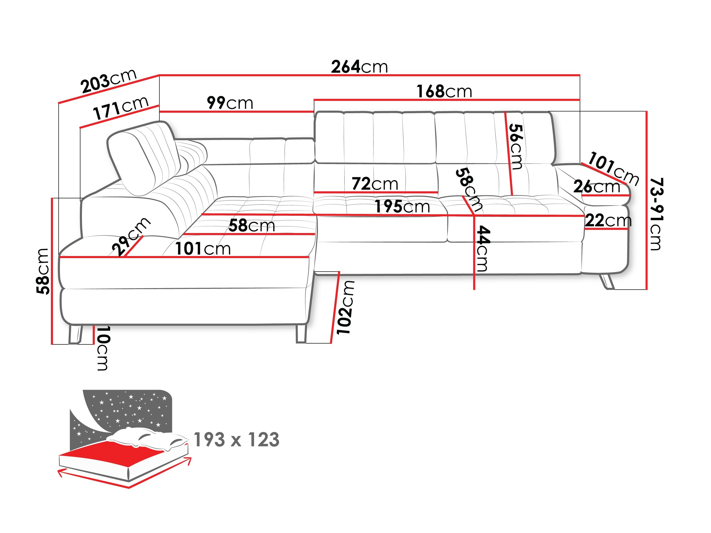 Corner sofa Comfivo Agnus (Zoya 03)
