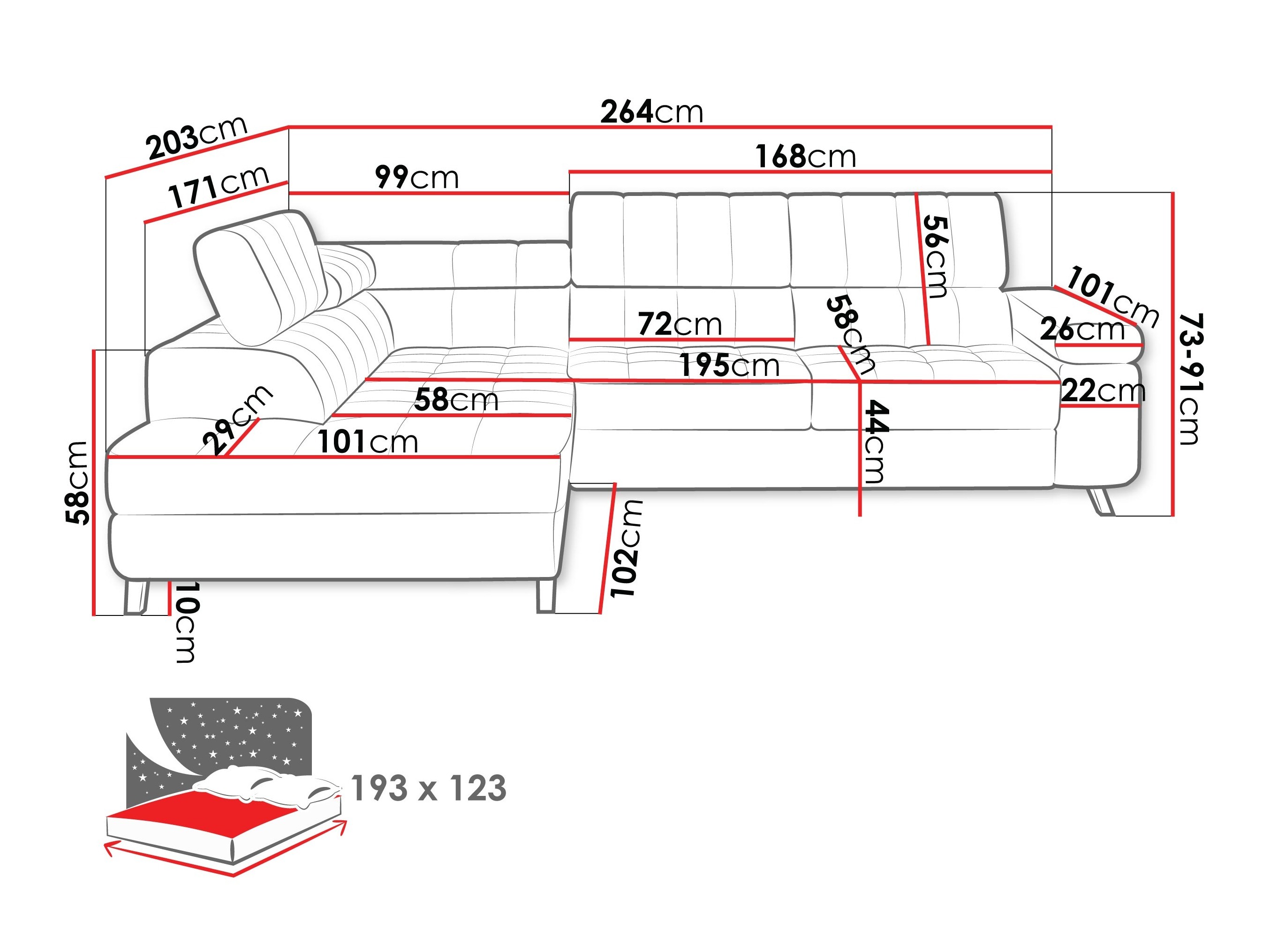 Corner sofa Comfivo Agnus (Zoya 04)