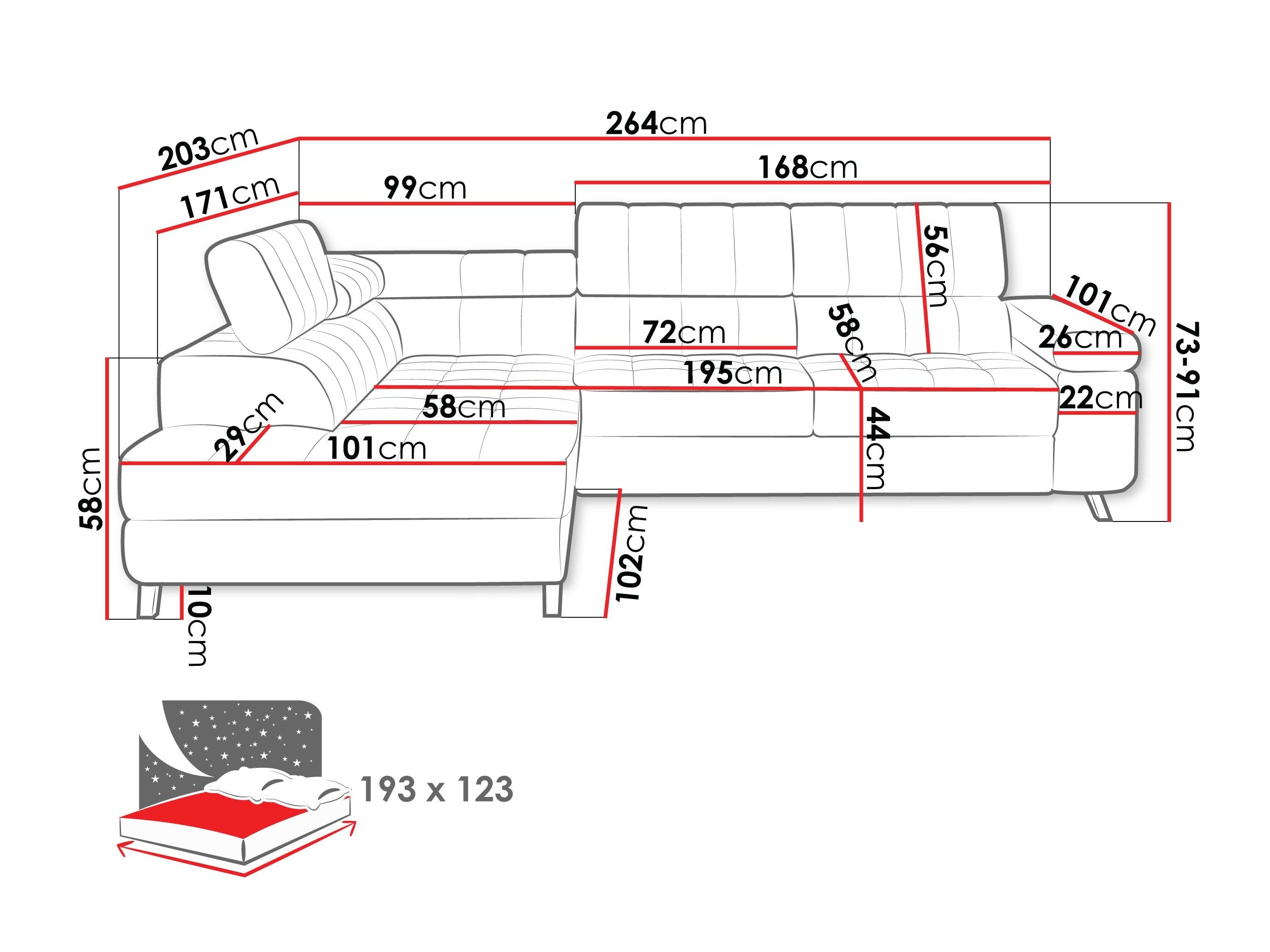 Corner sofa Comfivo Agnus (Zoya 04)