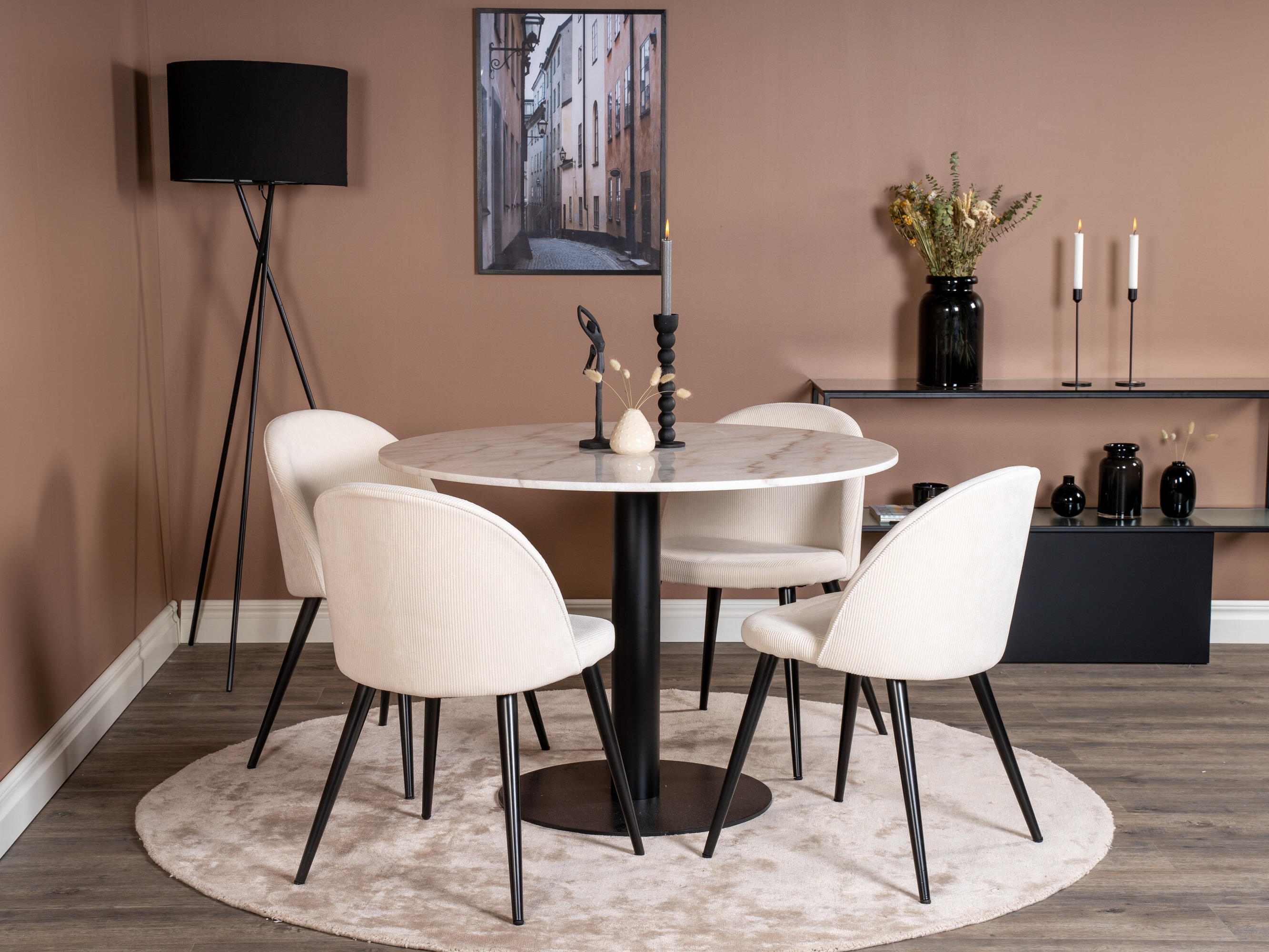Dining set Dallas 1297 (Beige + Black)