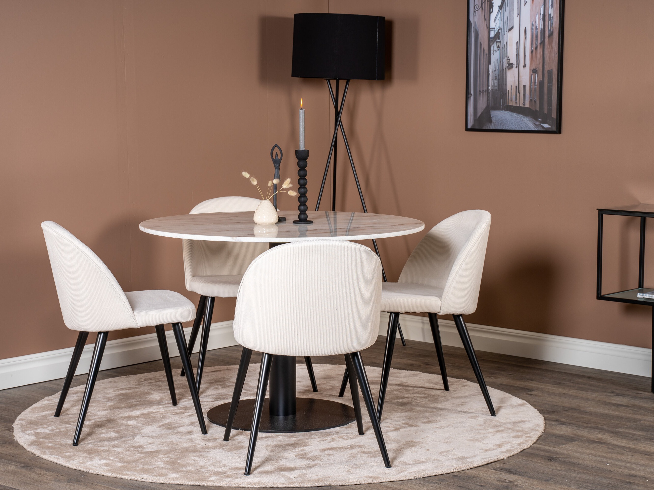Dining set Dallas 1297 (Beige + Black)