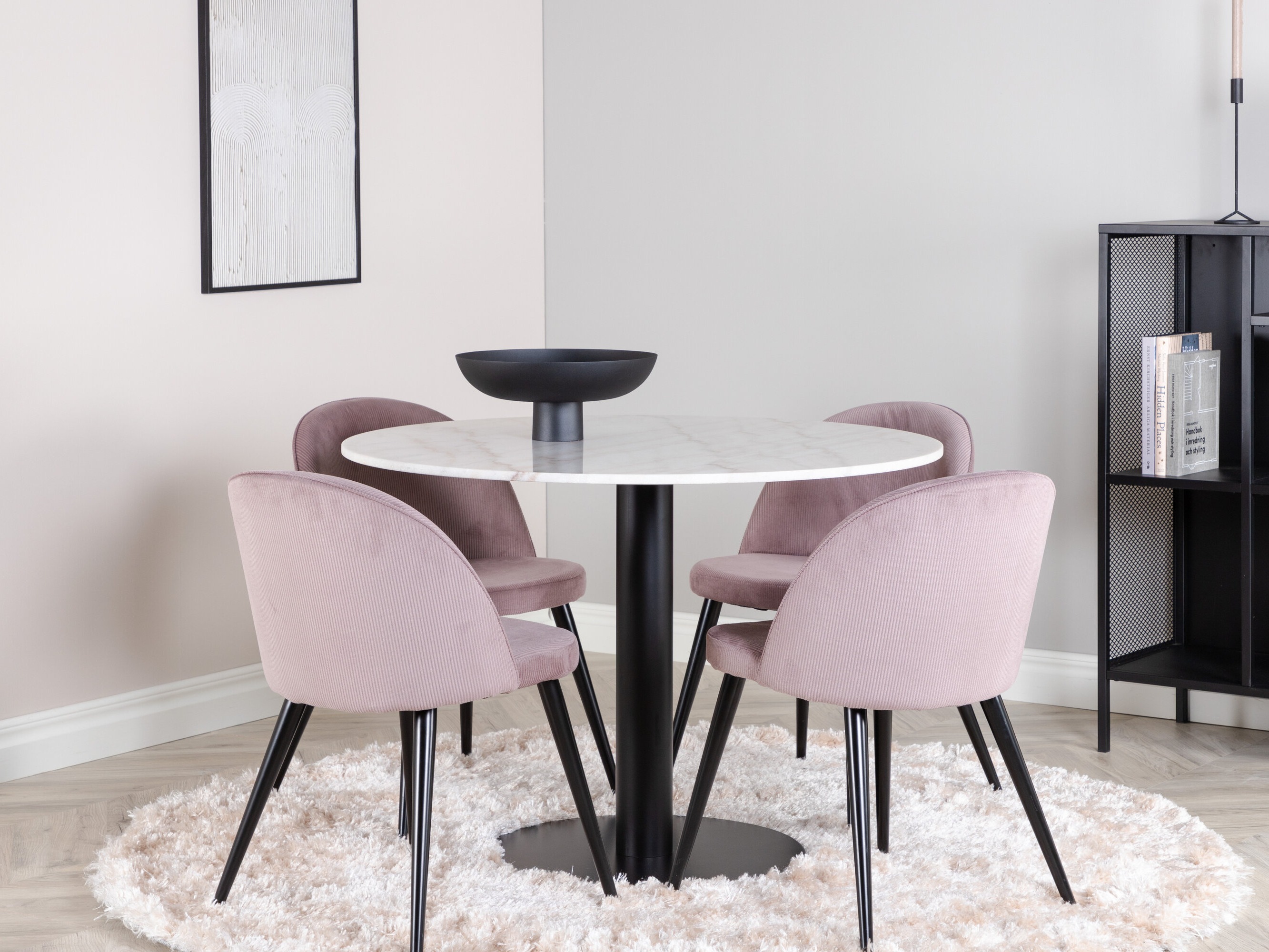 Dining set Dallas 1297 (Pink + Black)
