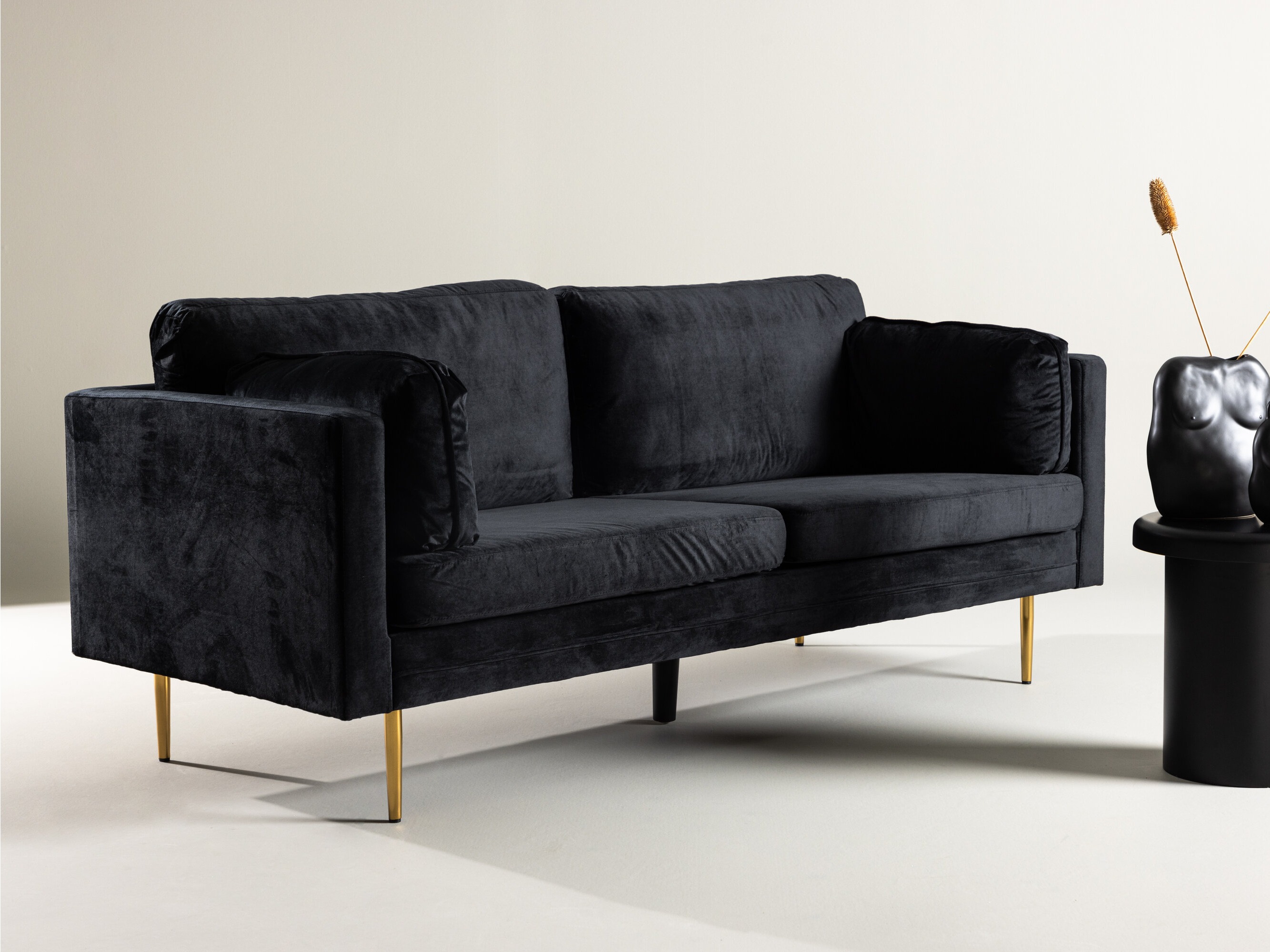 Sofa Dallas 101 (Black + Golden)