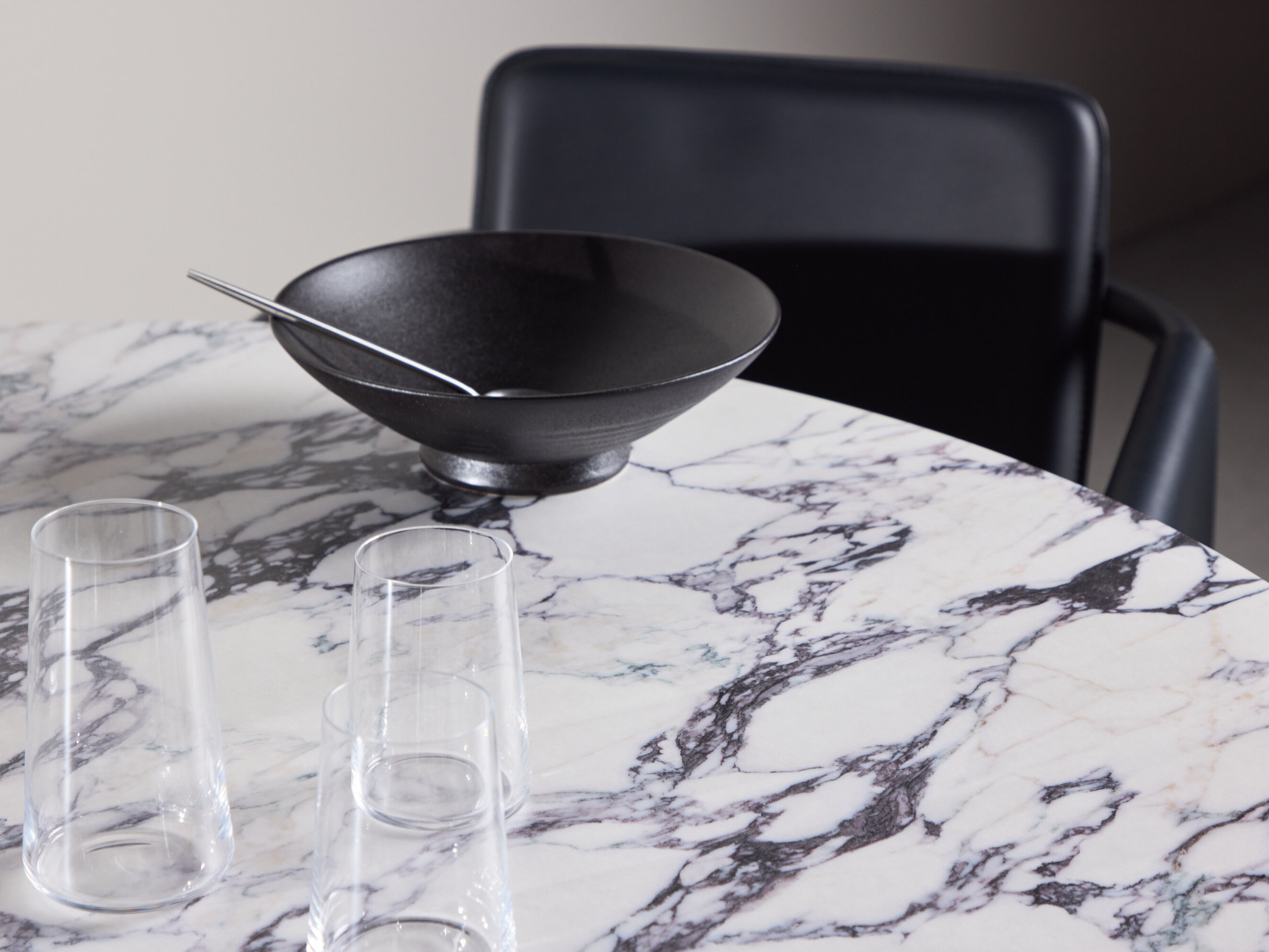 Table Dallas 4894 (Grey marble + Light brown)