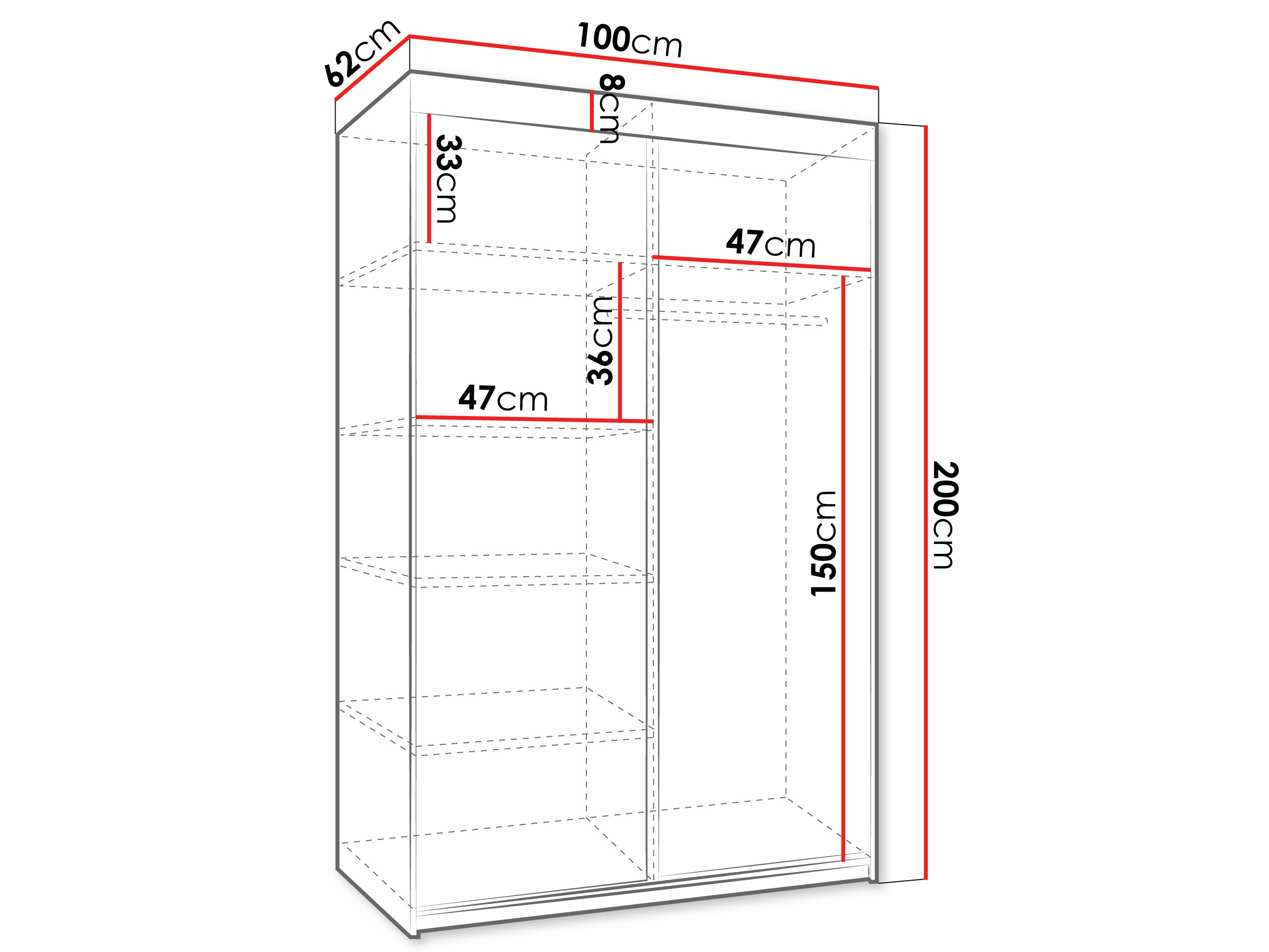 Wardrobe Dover 104 (Sonoma oak)