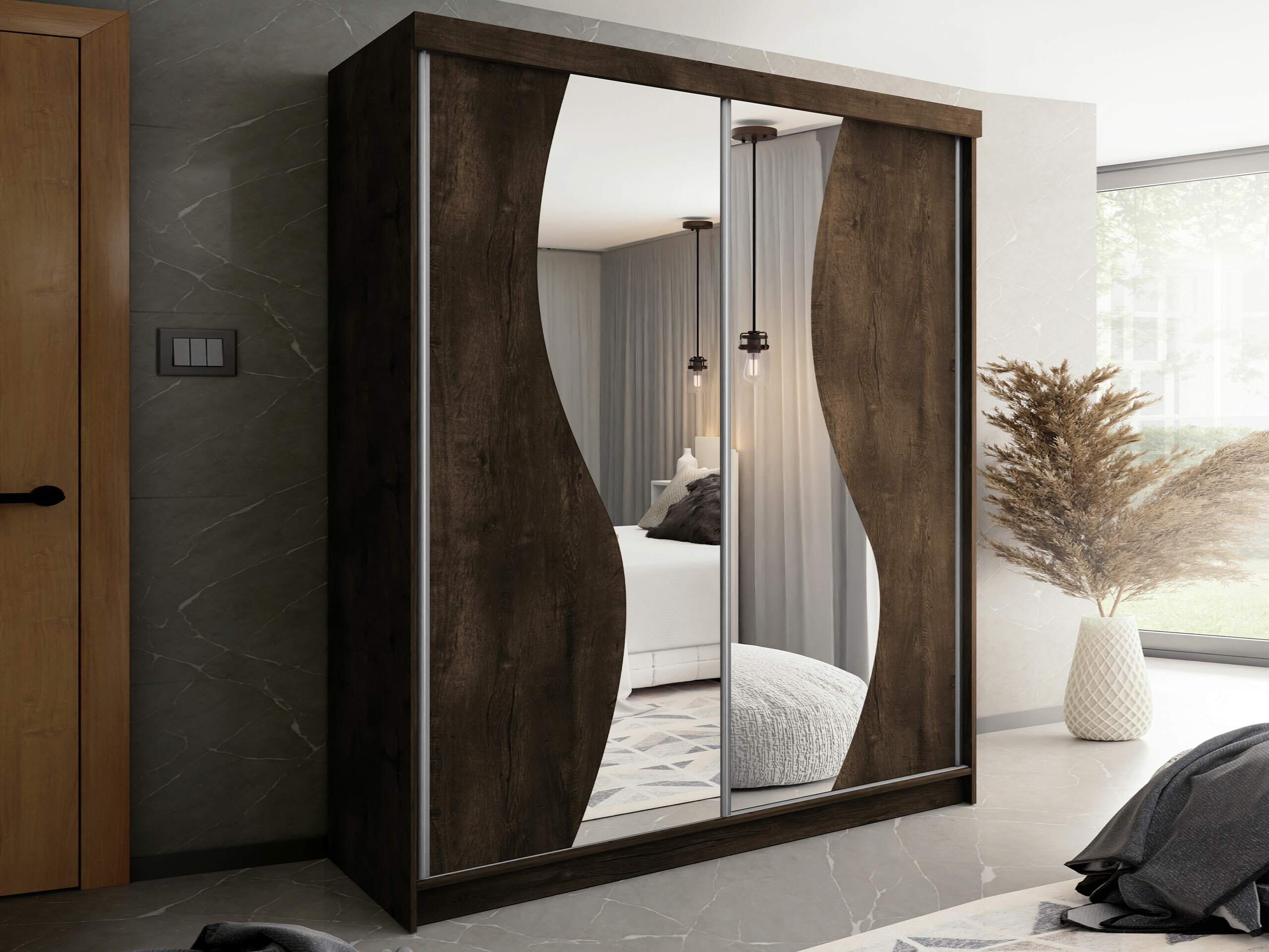 Wardrobe Dover 105 (Dark ash)