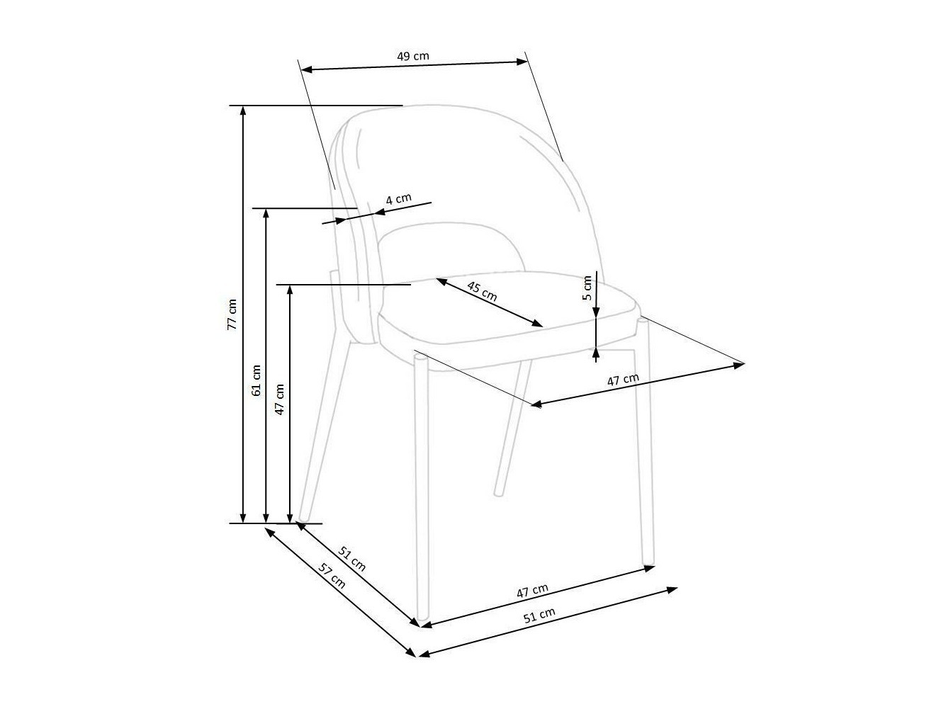 Chair Houston Virtus (Grey + Black)