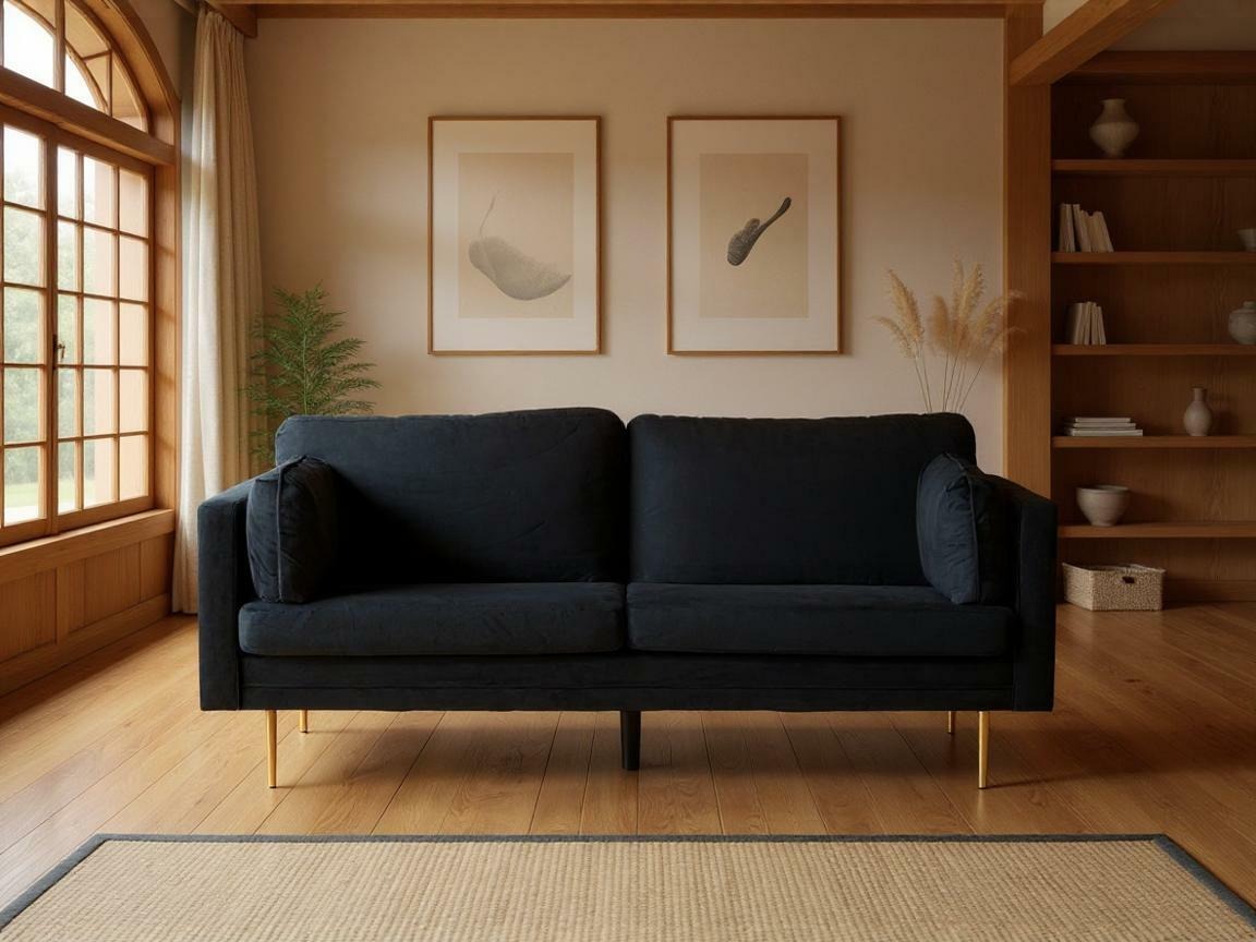 Sofa Dallas 101 (Black + Golden)