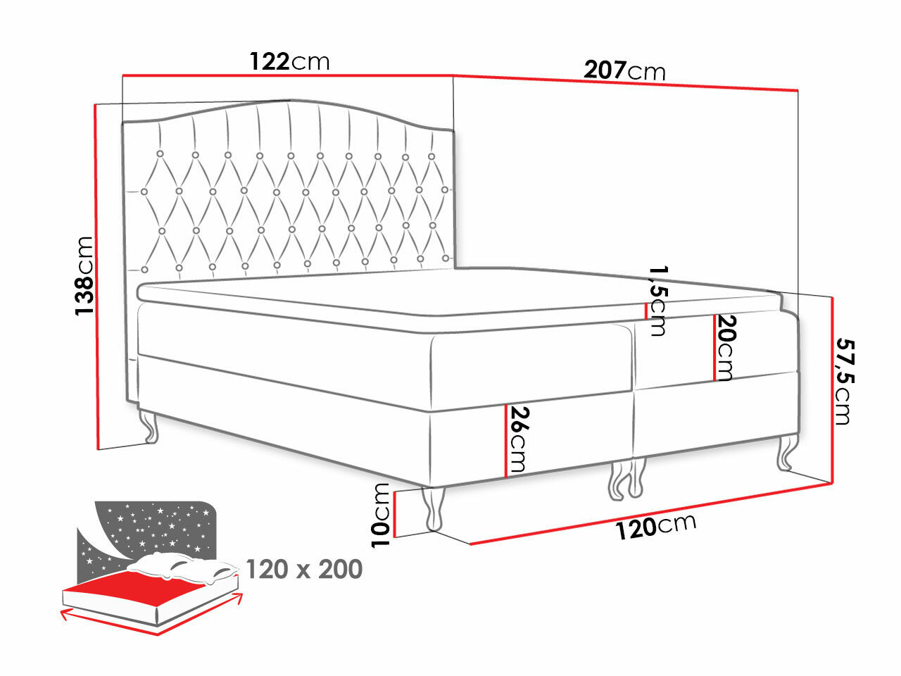 Continental bed Urbs (Kronos 02)