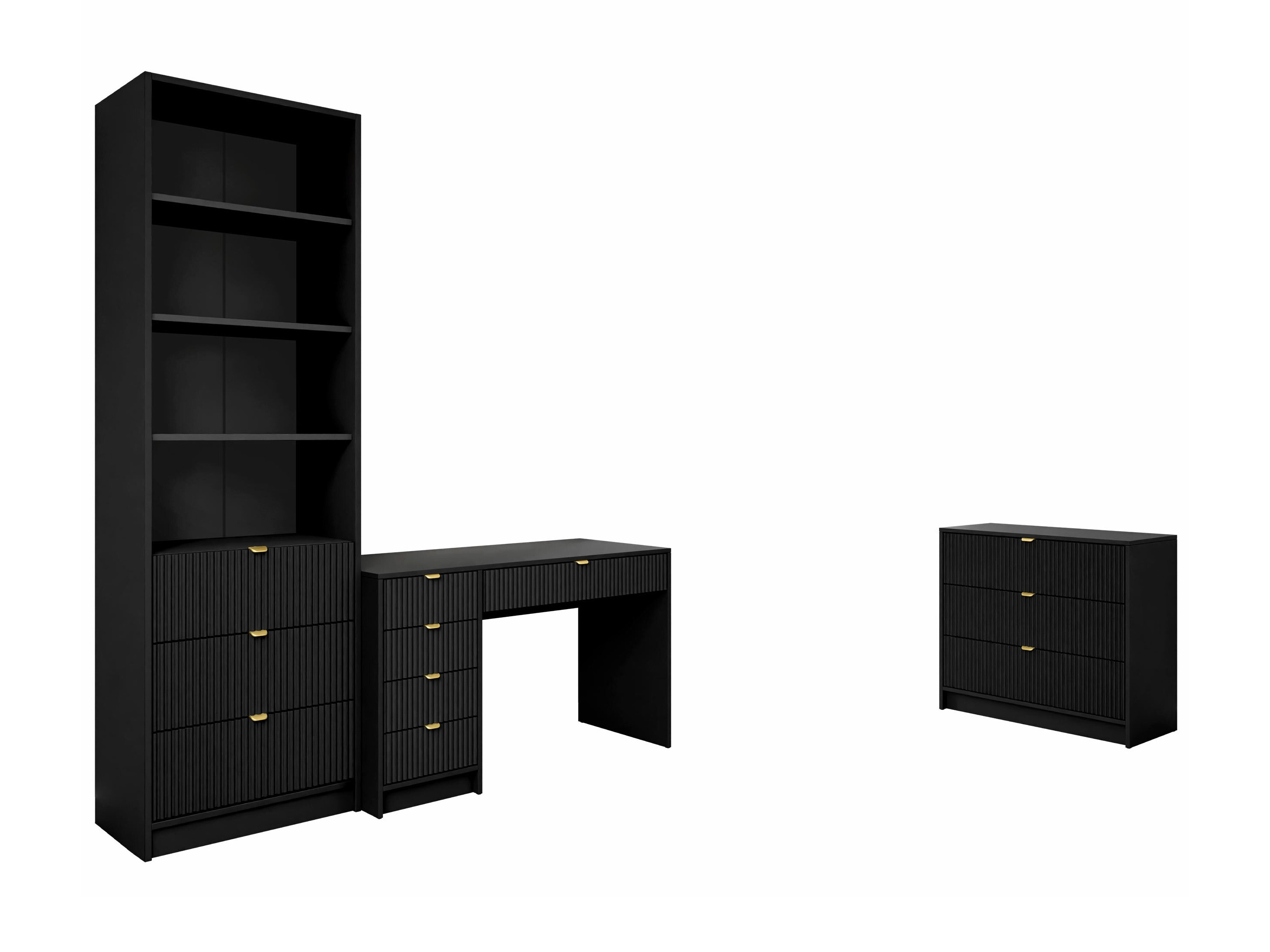 Home office set Comfivo Larmire 120 (Black)