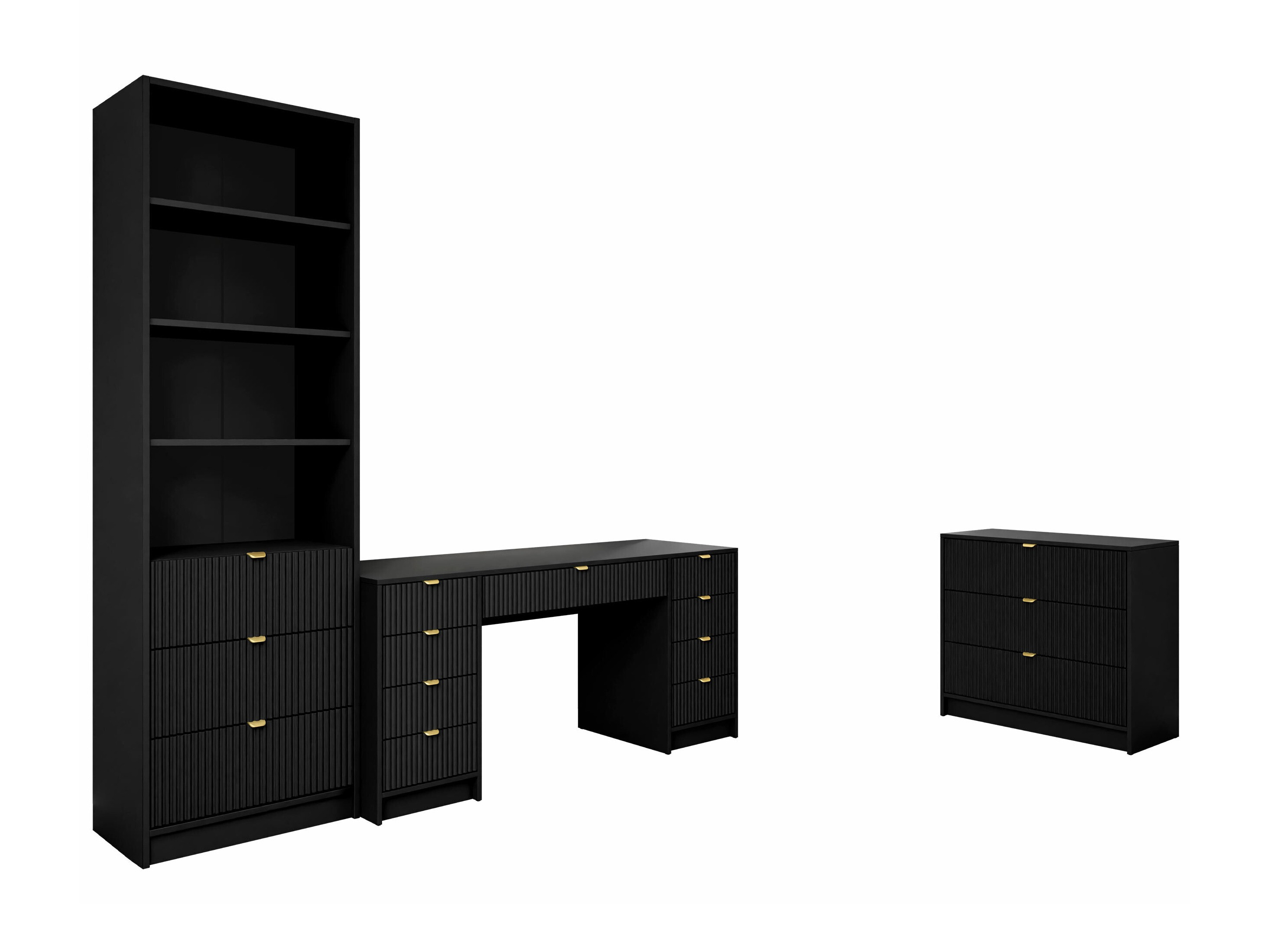 Home office set Comfivo Larmire 121 (Black)