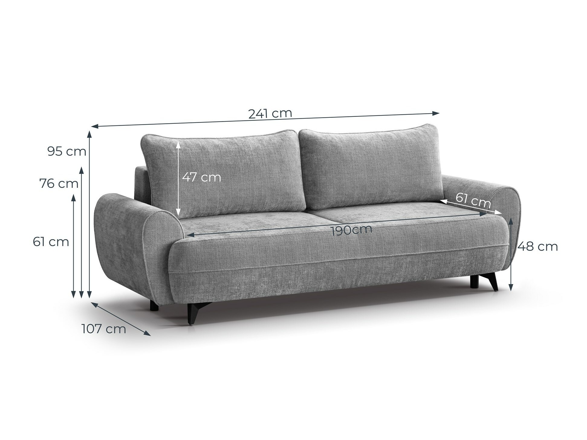 Sofa bed Margate 114 (Cremona 24)