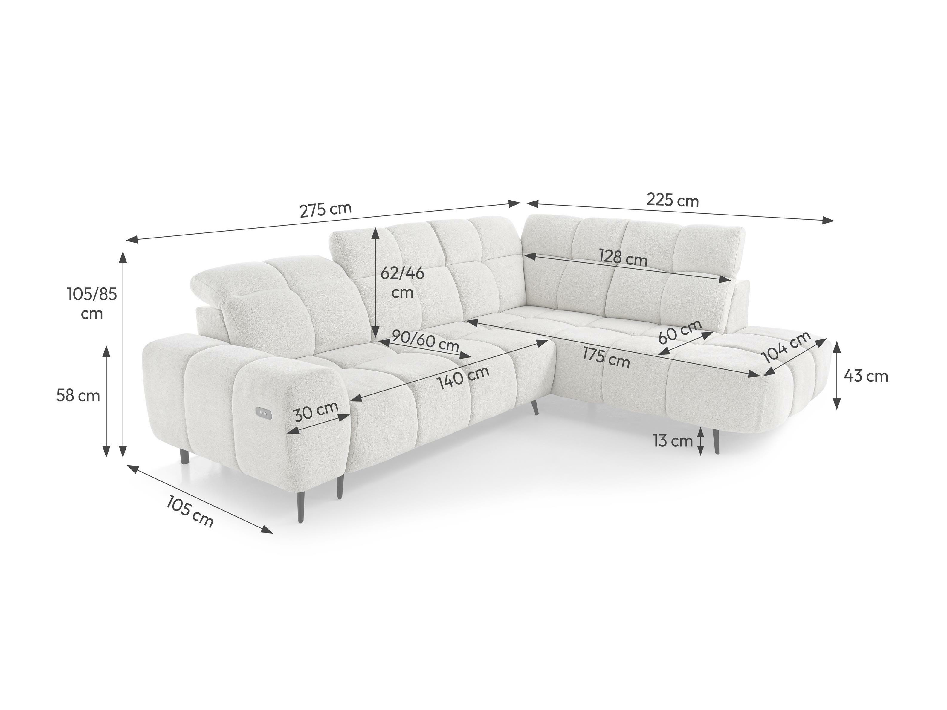 Corner sofa Margate 115 (Raven 22)