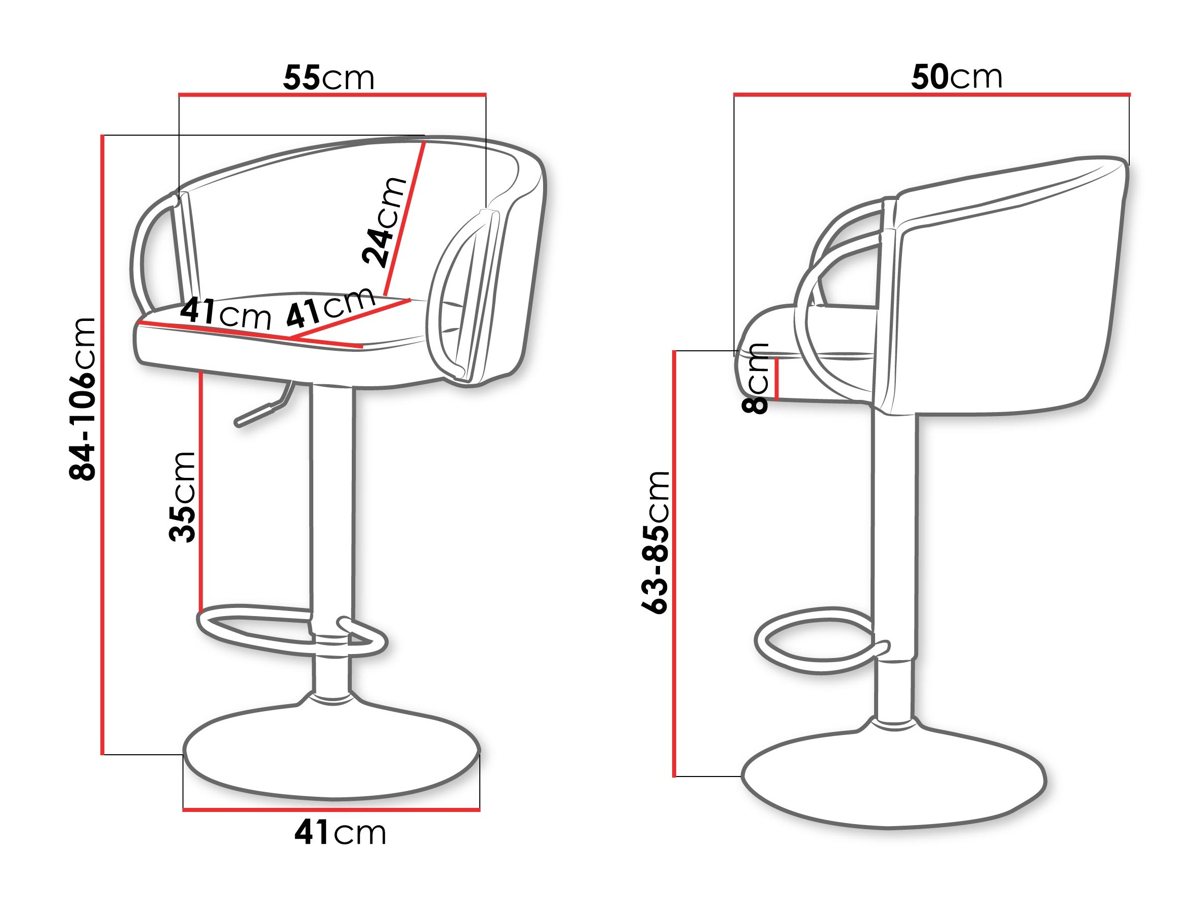Bar stool Comfivo 469 (Grey)