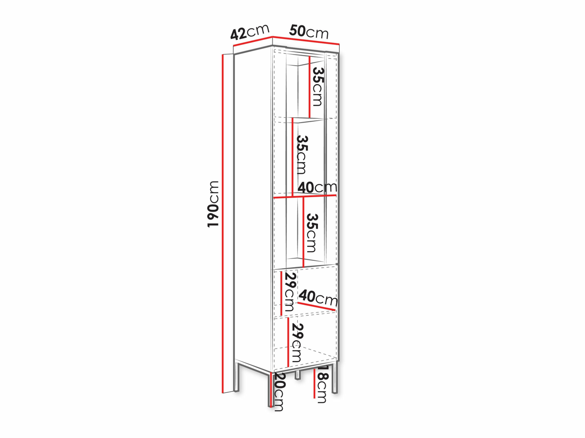 Bookcase Lunole 112 (Cashmere)