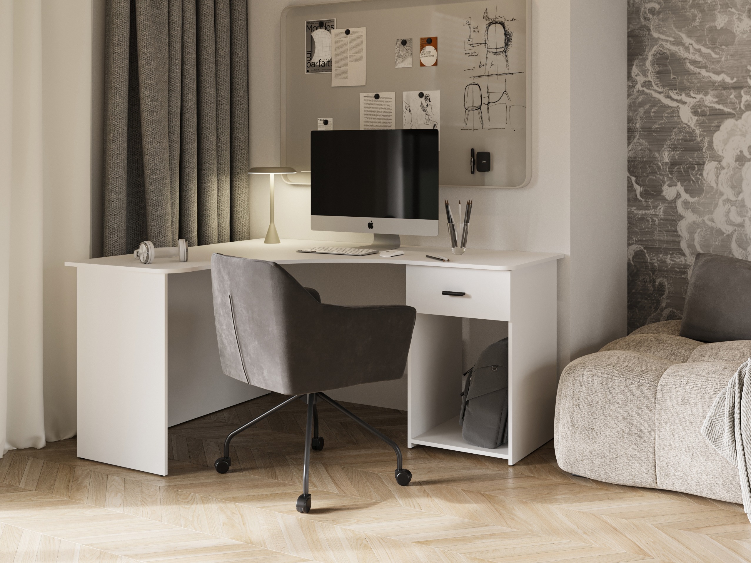 Corner desk Austin 303 (White)