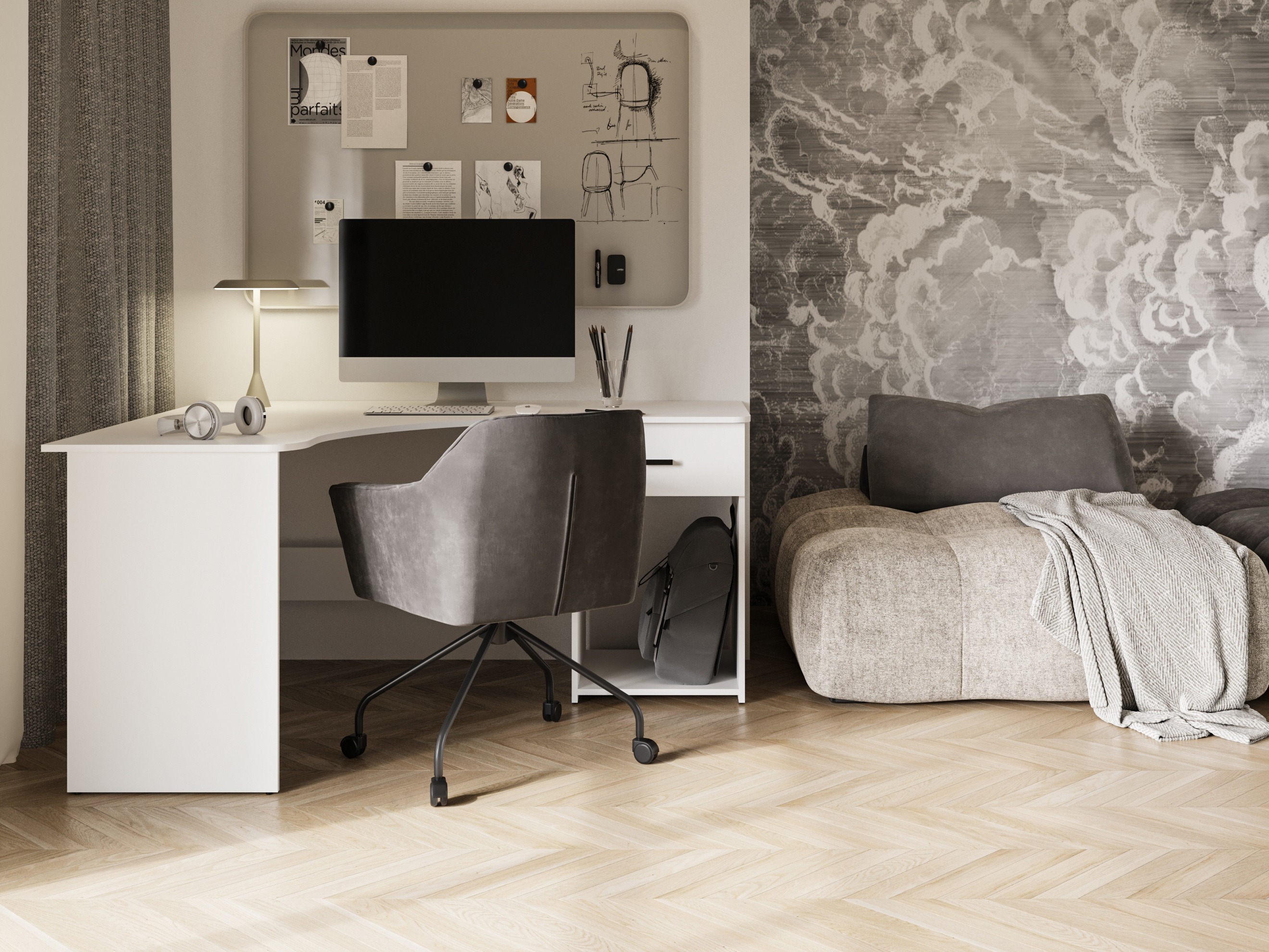 Corner desk Austin 303 (White)