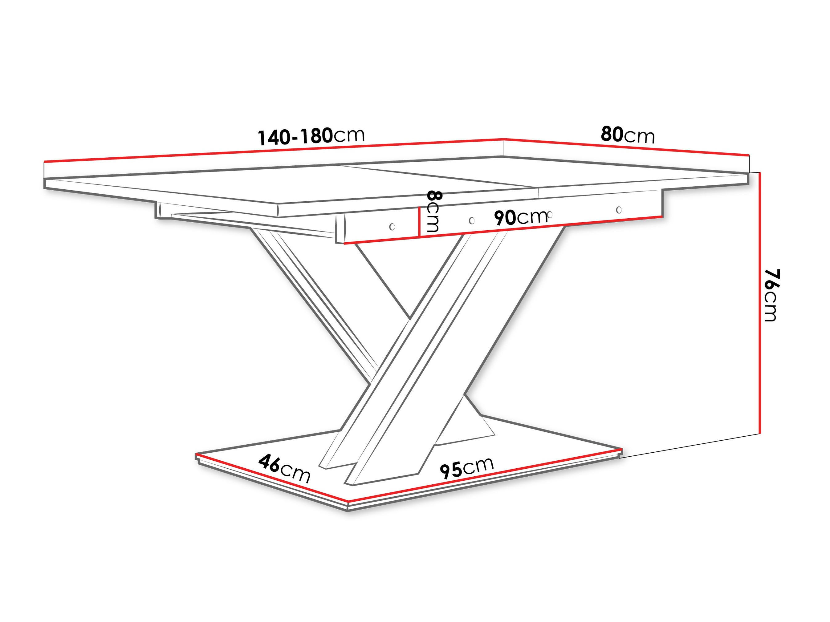 Table Decium (White marble + White)