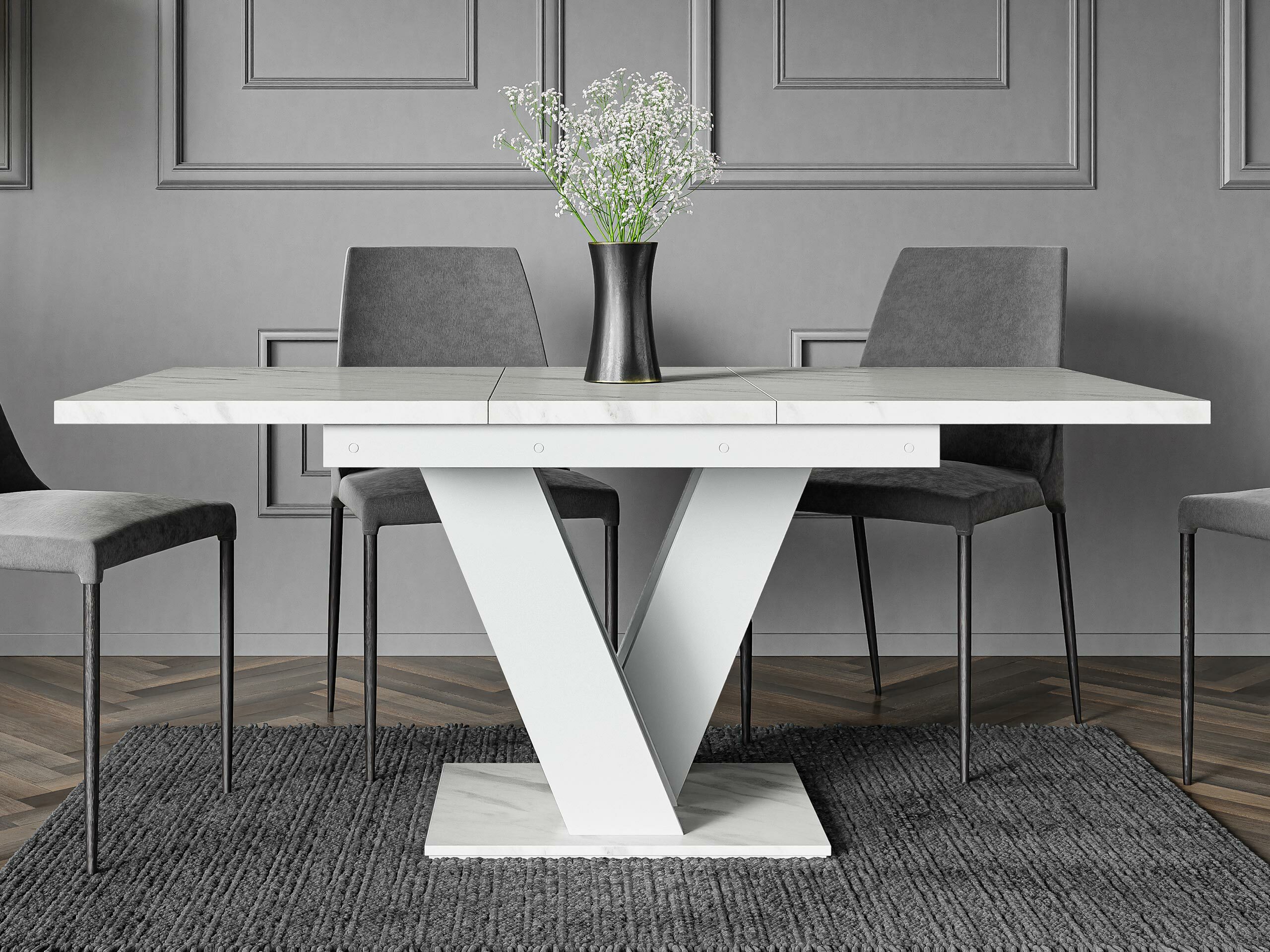 Table Musus (White marble + White)