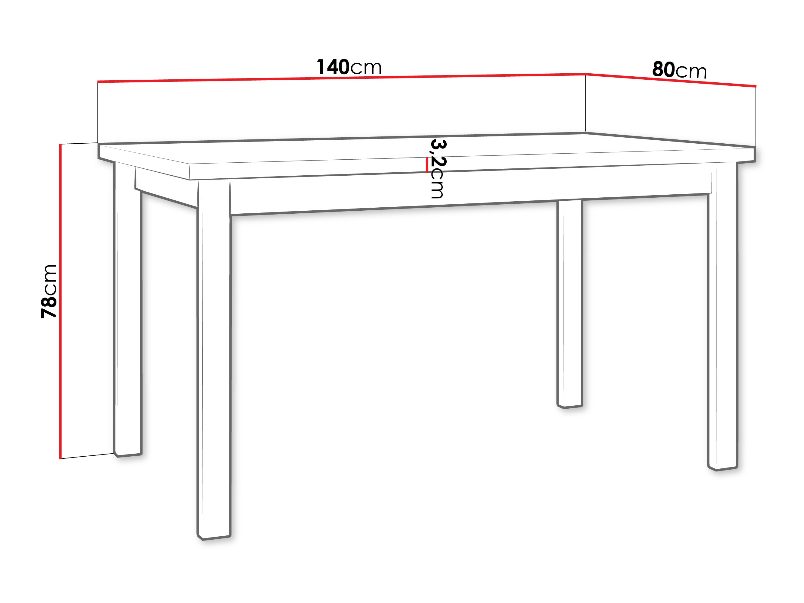 Table Victorville 377 (Artisan oak + White)