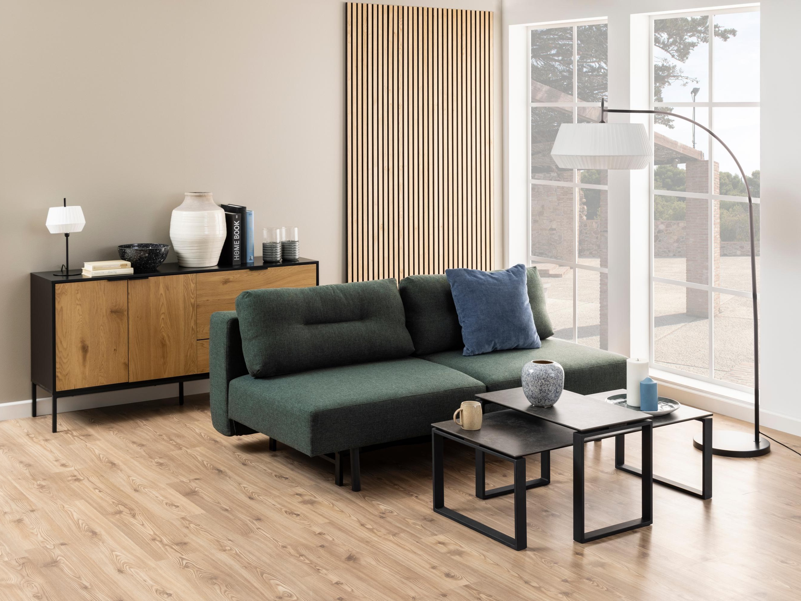 Sofa bed Norsica 436 (Dark green)