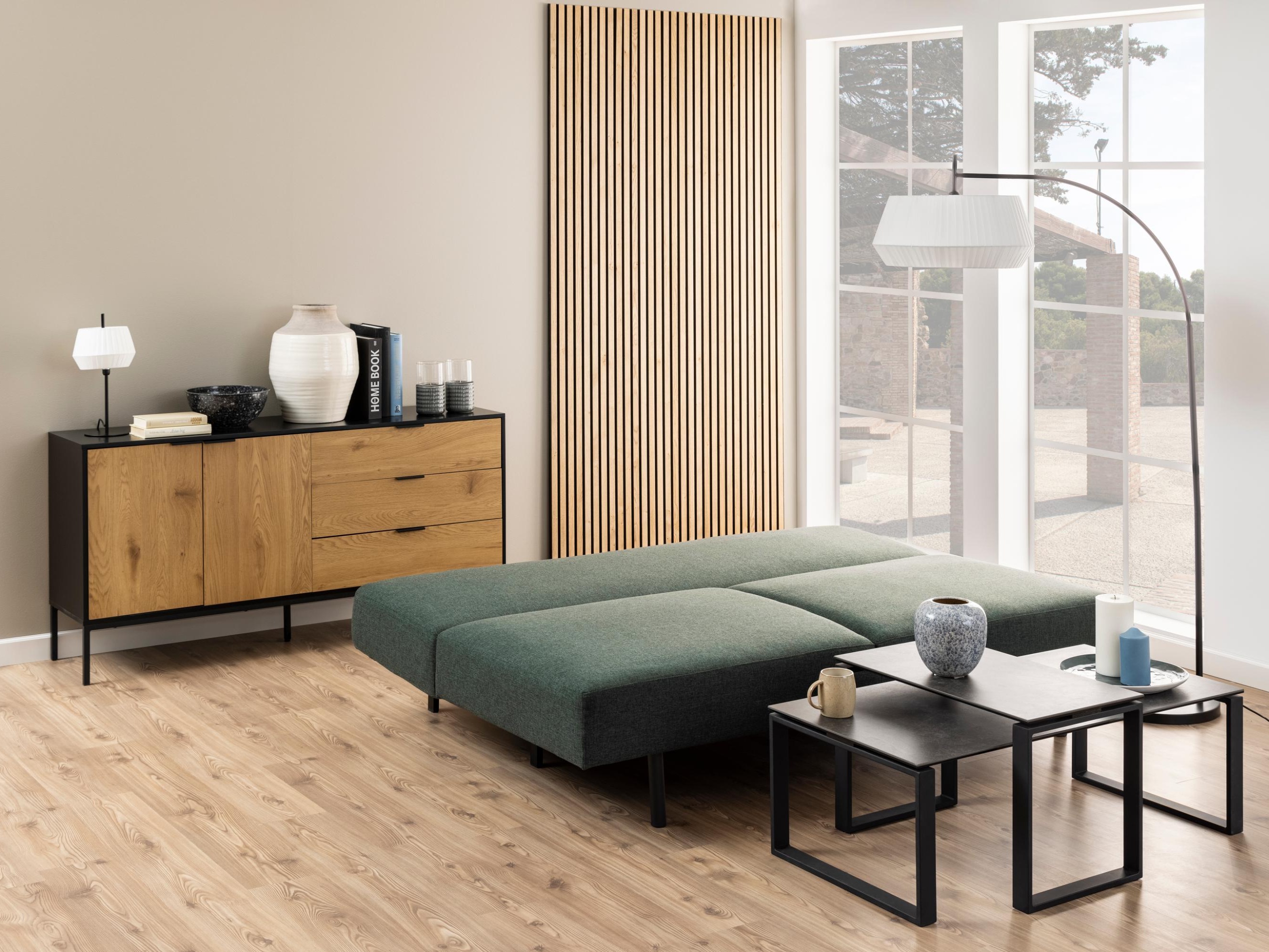 Sofa bed Norsica 436 (Dark green)