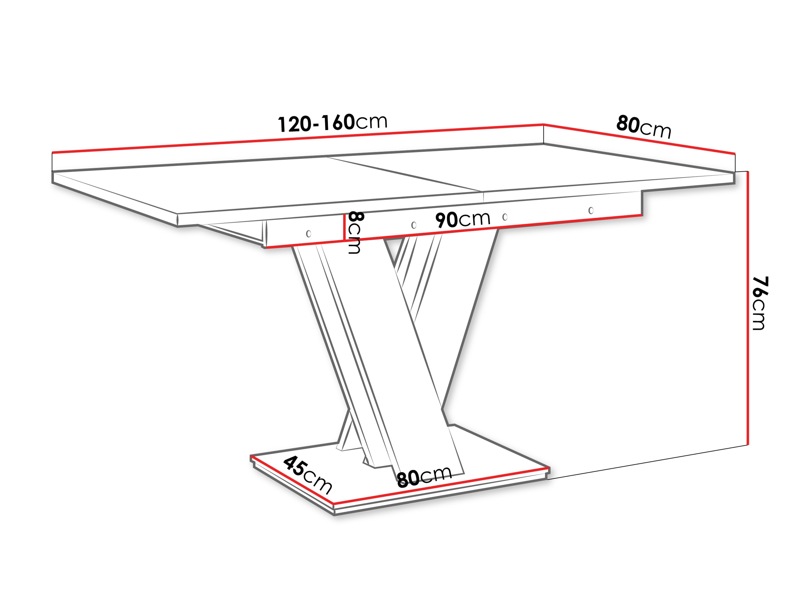 Table Musus (Black marble + Black)