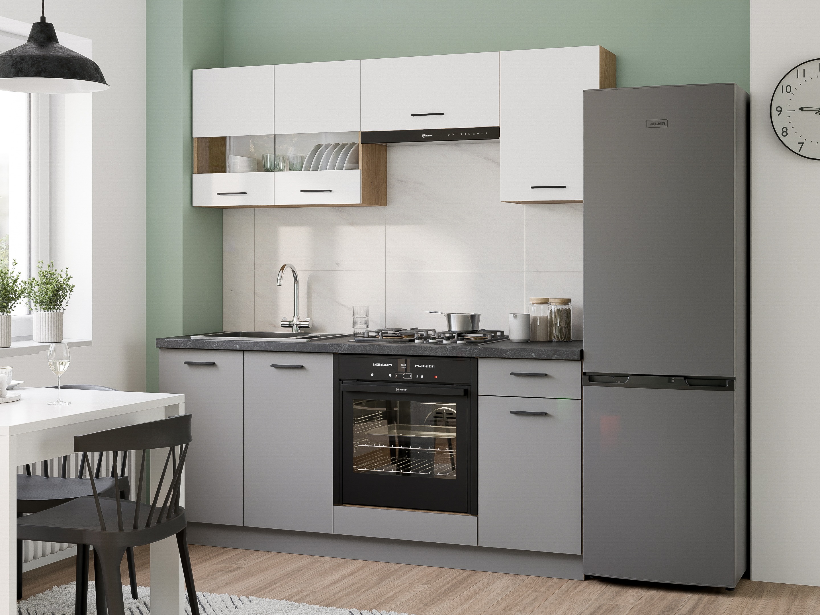 Modular cabinet with doors Ati Grey 105