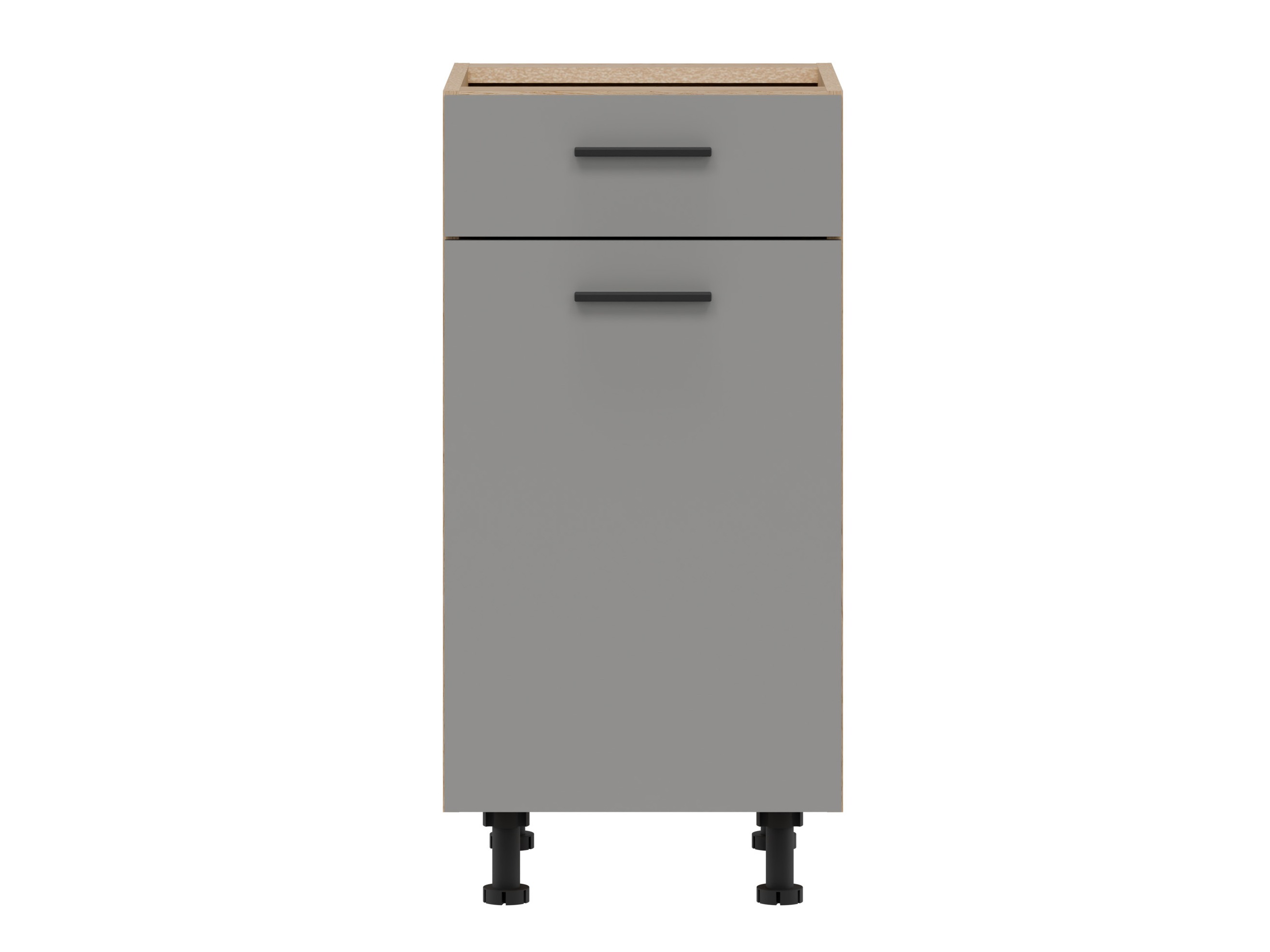 Modular cabinet with drawer and doors Ati Grey 102