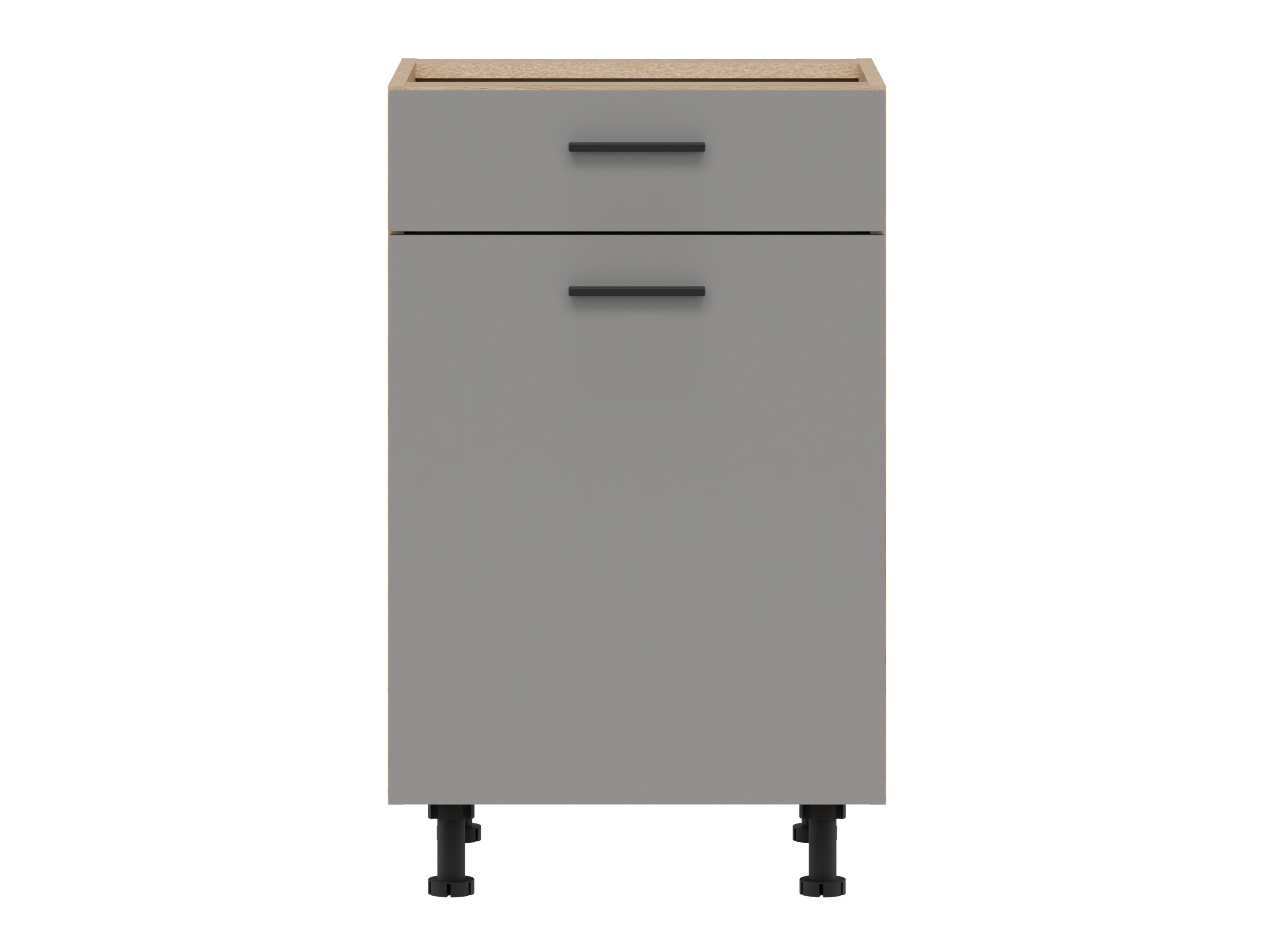 Modular cabinet with drawer and doors Ati Grey 104