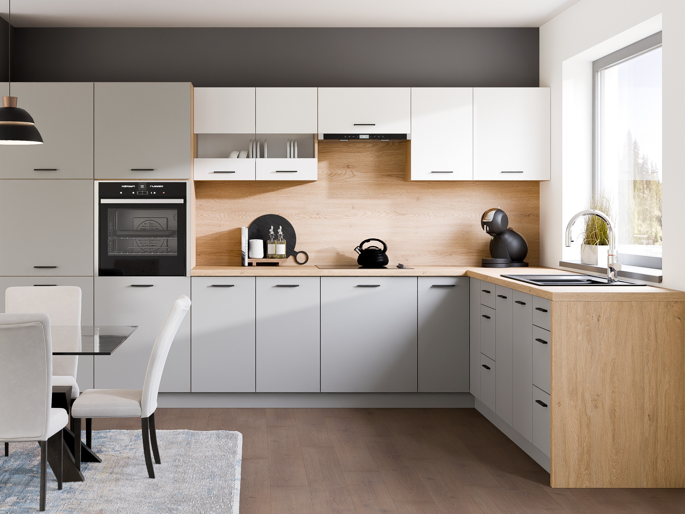 Modular cabinet with drawers Ati Grey 103