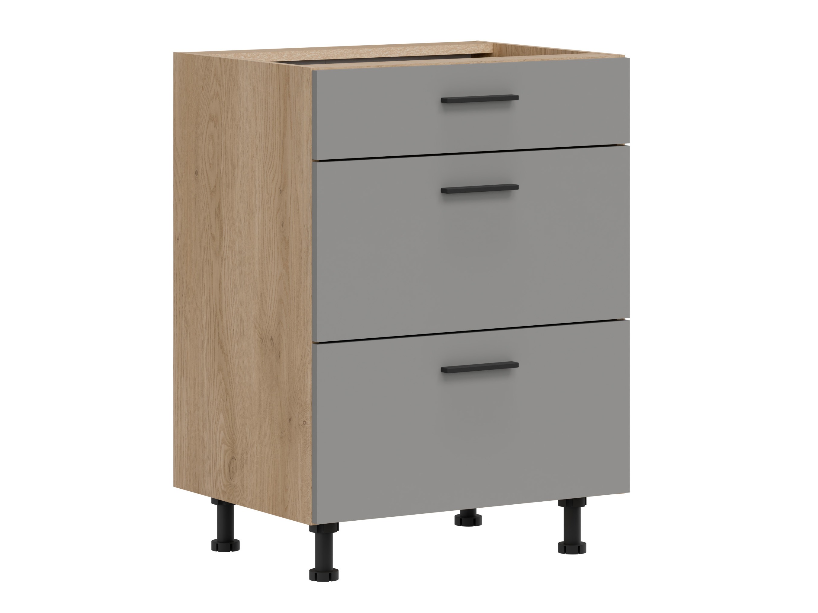 Modular cabinet with drawers Ati Grey 107